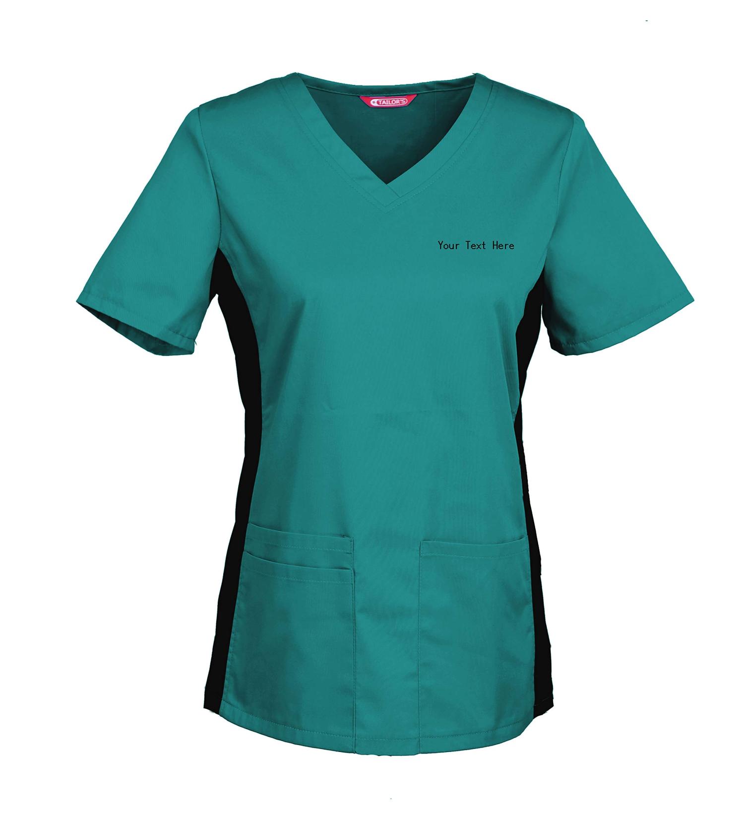 Personalized Women's Medical Slip Shirt - Embroidered with Your Name | TAILOR'S | Teal Blue M - Buy Online on GoSupps.com