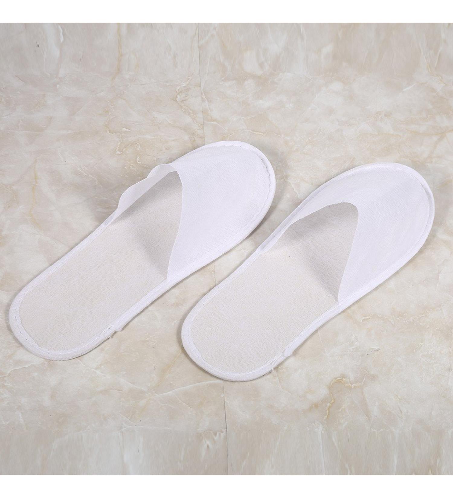 Lyrlody Disposable Hotel Slippers for Couples - Unisex Portable Slippers Set for Beauty Centers Wellness and Hotels - 27 x 11 cm White - Buy Online on GoSupps.com