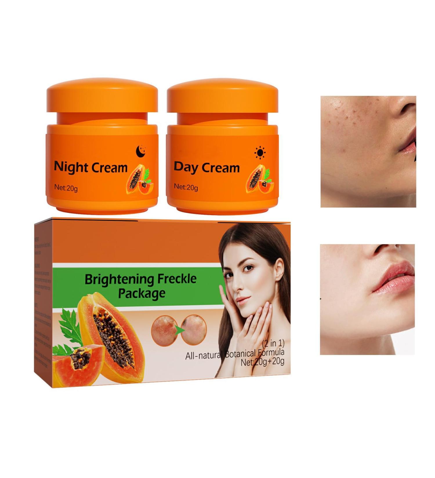 BAInuai Papaya Whitening Cream Brightening Cream Skin Whitening Cream Papaya Whitening Cream for face day cream and night cream against freckles armpit whitening cream pack of 2 - Buy Online on GoSupps.com