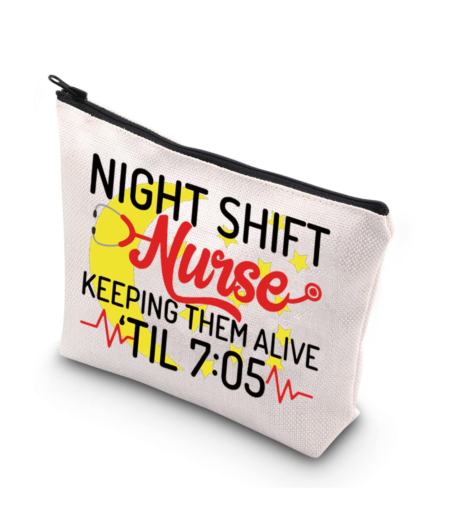 VAMSII Night Shift Nurse Cosmetic Bag - Perfect Gift for Nurses & Doctors | Night Shift Survival Kit - Buy Online on GoSupps.com