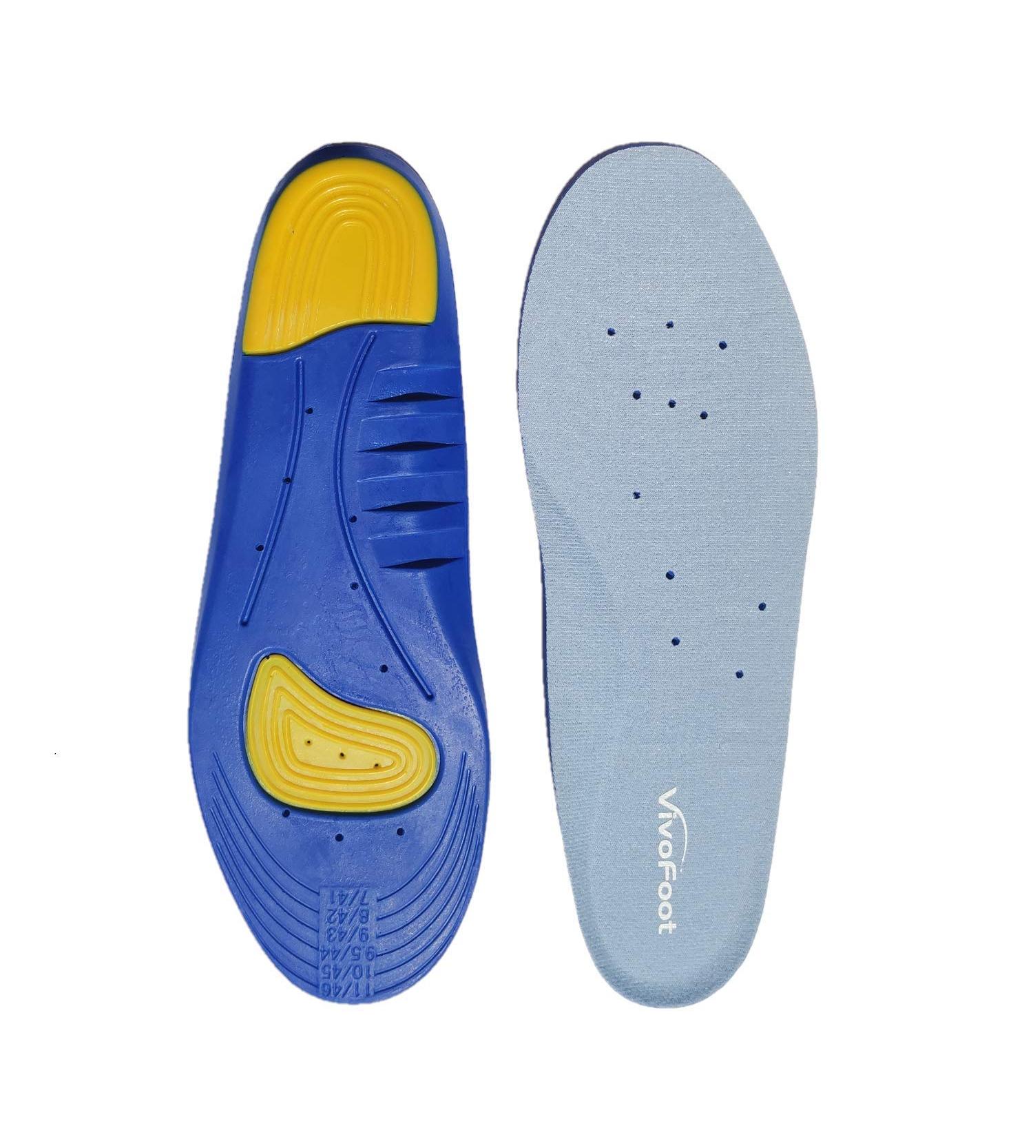 VivoFoot Memory Foam Full-Length Shoe Inserts - Comfort & Athletic Insoles for Men & Women (Men 7-12) - Buy Online on GoSupps.com