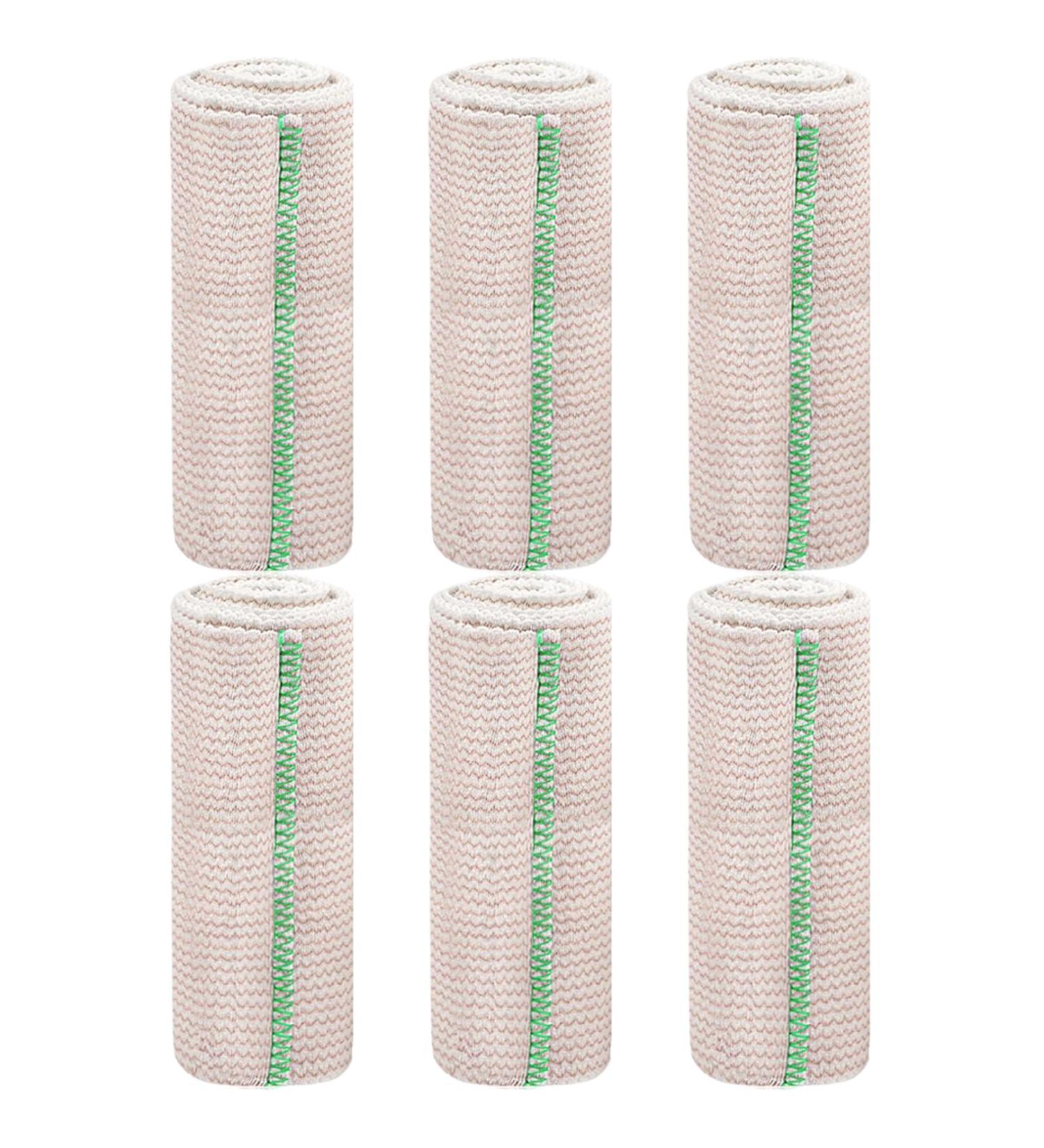 6 Rolls Elastic Bandage Wrap - 6 x 15ft Breathable Compression Wraps for Legs Arms & Hands - Washable & Self-Closure - Buy Online on GoSupps.com