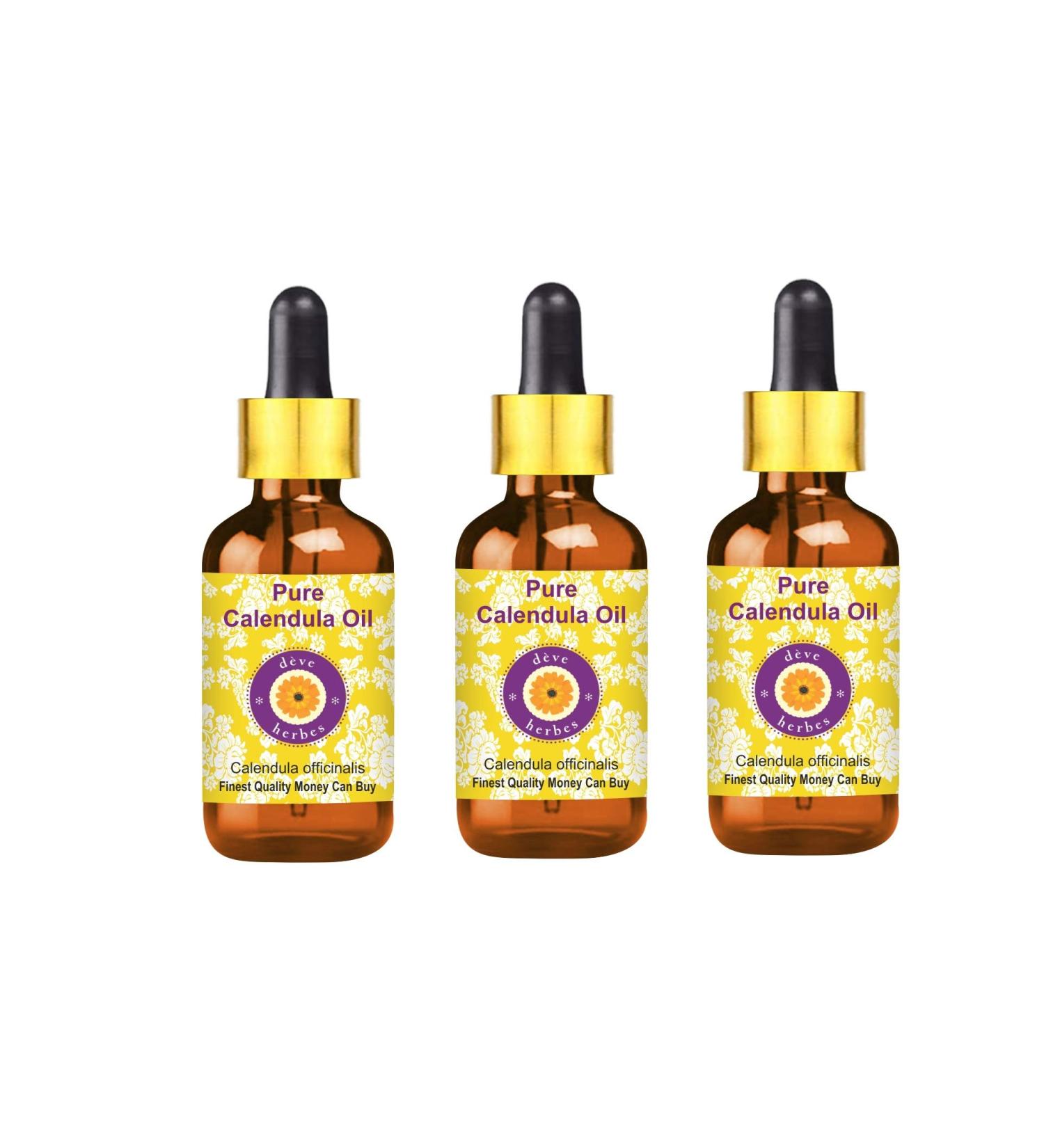d ve herbes Pure Calendula Oil (Calendula officinalis) with Glass Dropper (Pack of Three) 100ml X 3 (10 oz) 3.33 Fl Oz (Pack of 3) - Buy Online on GoSupps.com