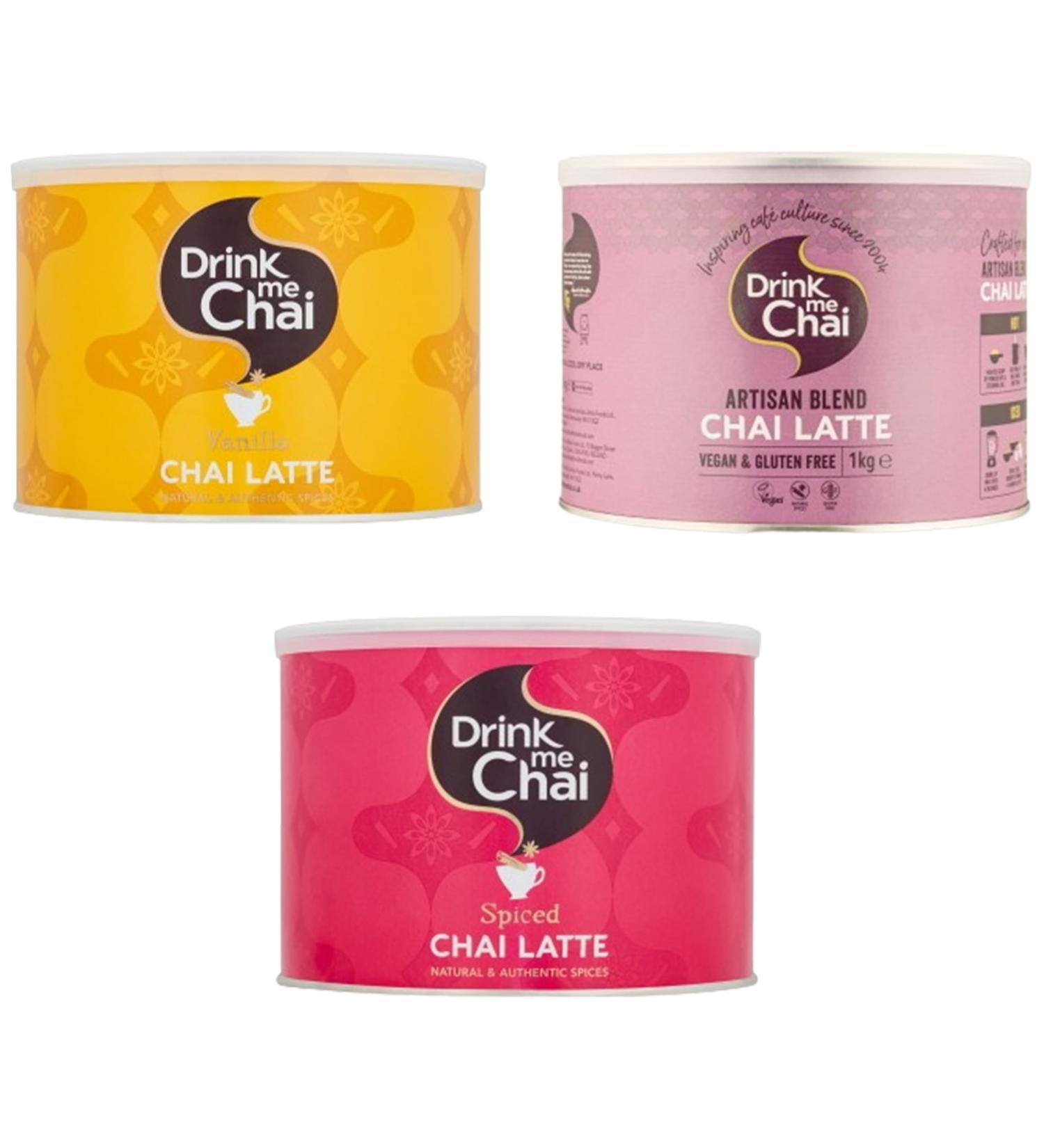 Drink Me Tea Pick N Mix - Choose From 2+ Flavours |Artisan Chai Spiced Chai Vanilla Chai | Pack of 2 x 1kg- Perfect Tea Gift Set for Tea Lovers - Buy Online on GoSupps.com