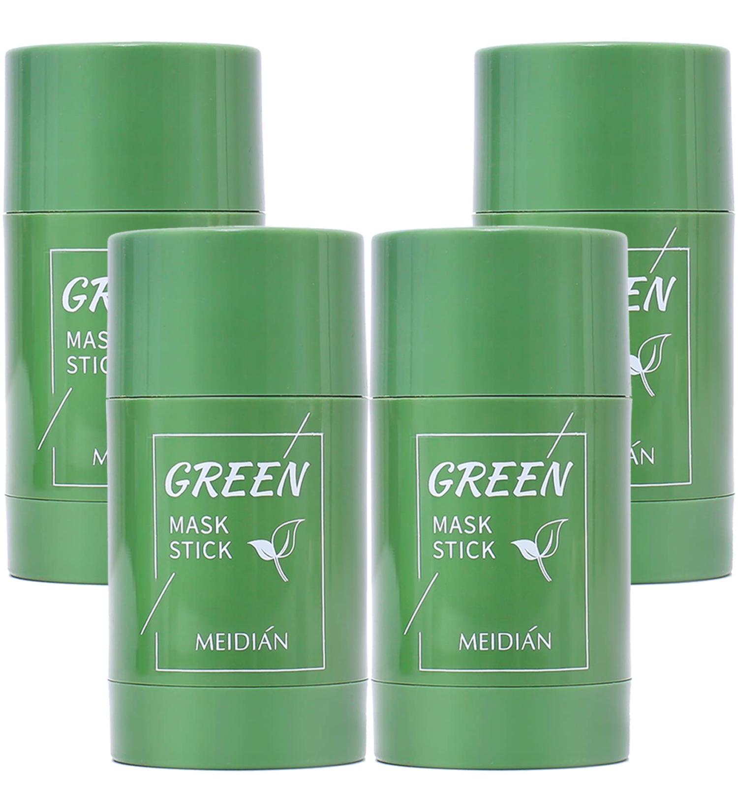 4Pcs Green Tea Clay Stick Mask Set - Blackhead Remover, Pore Cleansing, Moisturizing, Skin Brightening - Suitable for All Skin Types - Buy Online on GoSupps.com