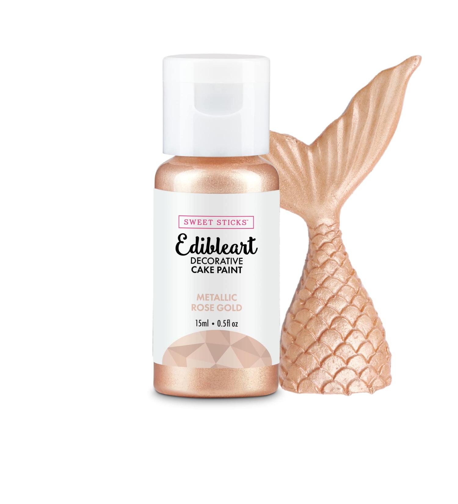 Sweet Sticks Metallic Edible Art Paint 15ml Rose Gold - Buy Online on GoSupps.com