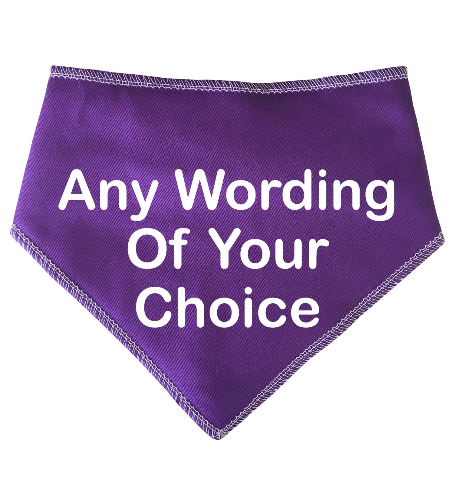 Spoilt Rotten Pets Purple Any Wording Of Your Choice Custom Dog Bandana Scarf For Dogs & Cats (S2 Small Dogs Terrier Shih-Tzu & Cockers) - Buy Online on GoSupps.com