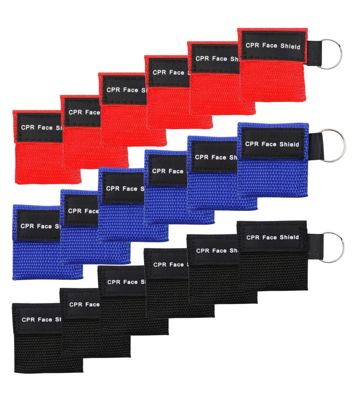 Dztsmart CPR Mask Keychain with Carabiner - Ventilation Mask with Check Valve for First Aid & AED Training - Pocket Size Emergency Breathing Barrier - Buy Online on GoSupps.com