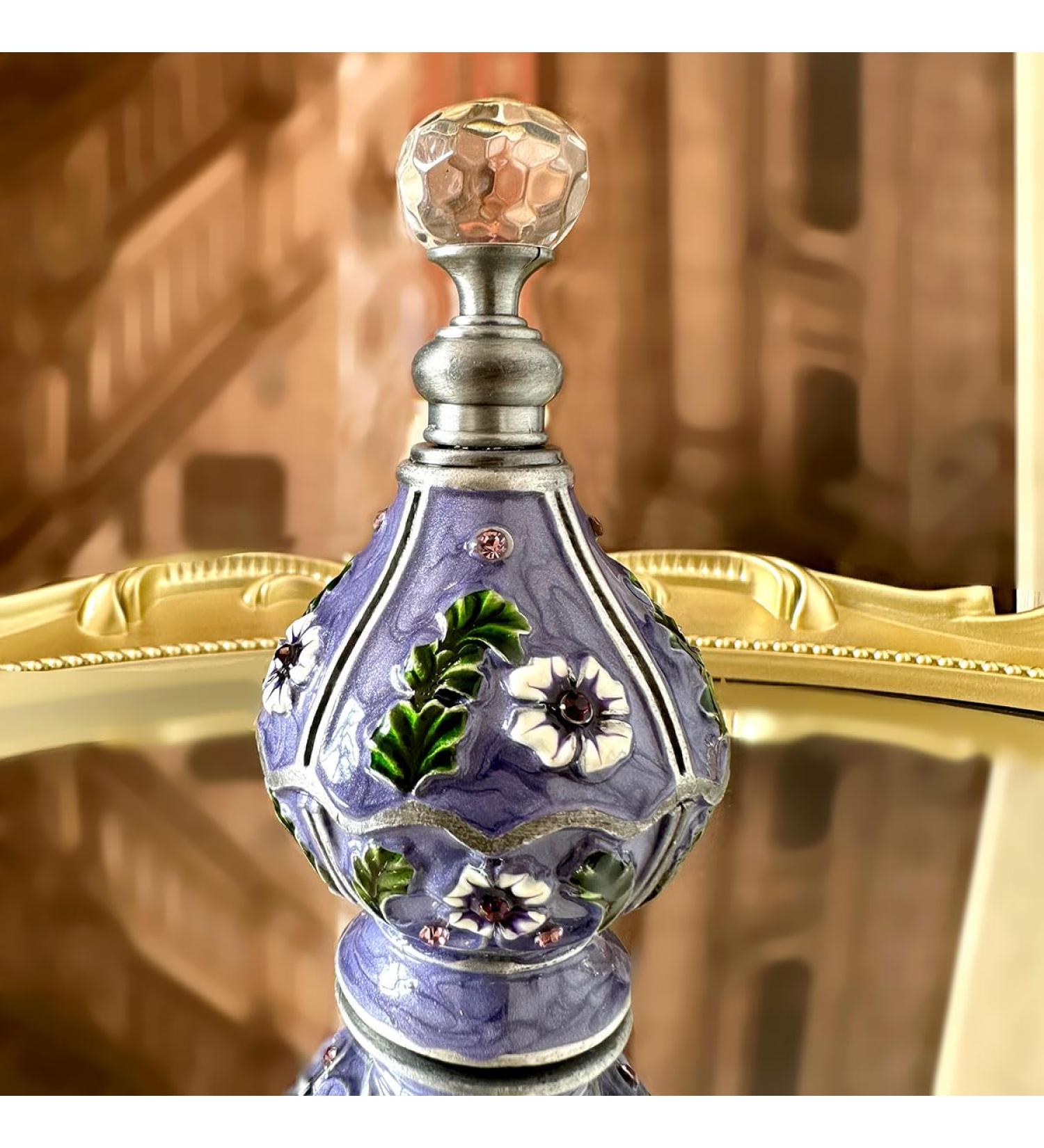 JFYSJ Empty Refillable Purple Flower Vintage Perfume Bottle for Perfume Recovery Dresser Decoration Gifts Souvenirs Travel (4ml) - Buy Online on GoSupps.com