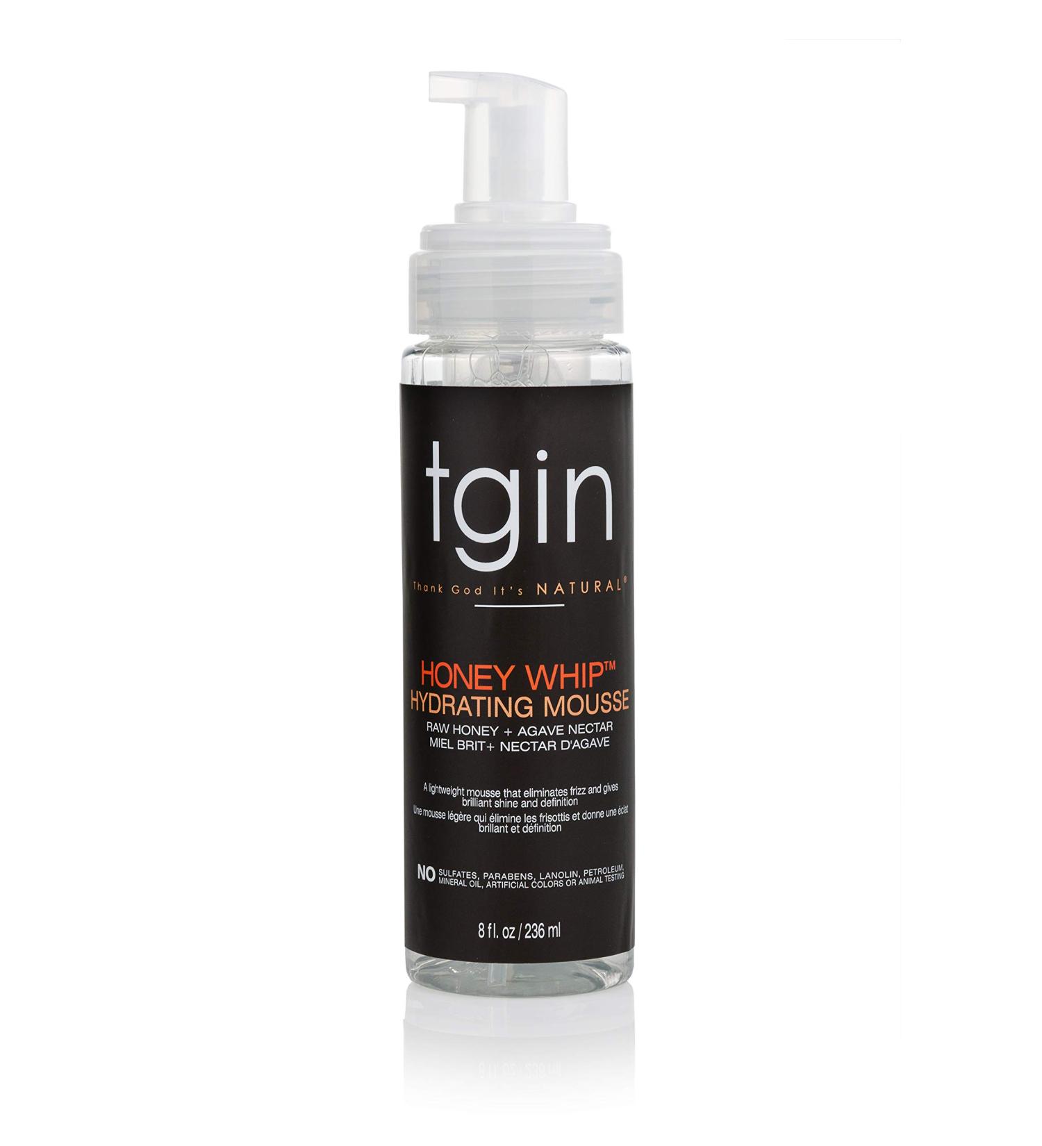 tgin Honey Whip Hydrating Mousse 8oz - Ideal for Natural, Dry, Curly, and Damaged Hair - Buy Online on GoSupps.com