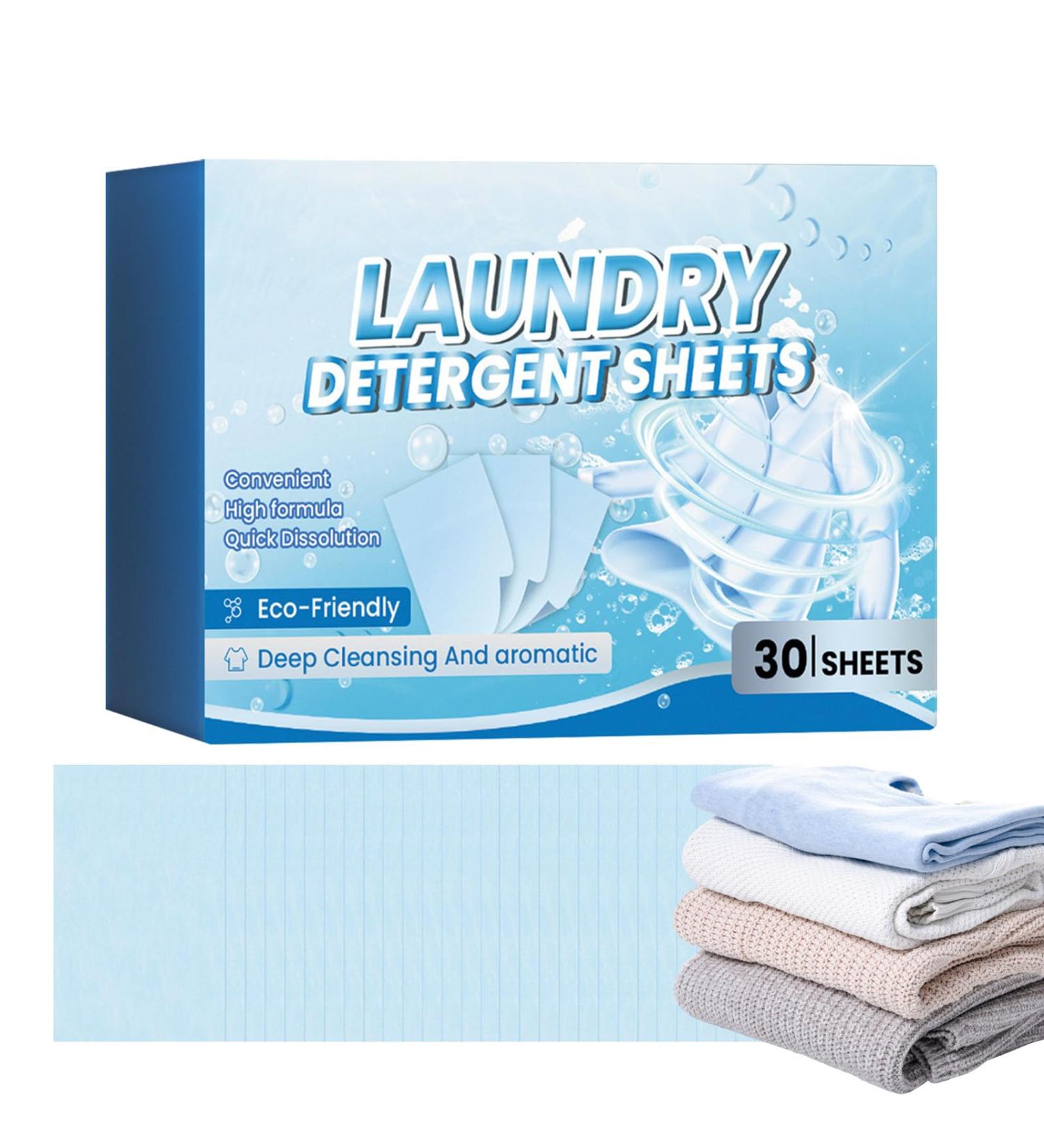 Laundry Sheets Detergent Eco Friendly | Laundry Soap Sheets Eco-Friendly Laundry Sheets 30 Sheets Liquidless Laundry Sheets Detergent Laundry Sheets In Washer Suanq - Buy Online on GoSupps.com