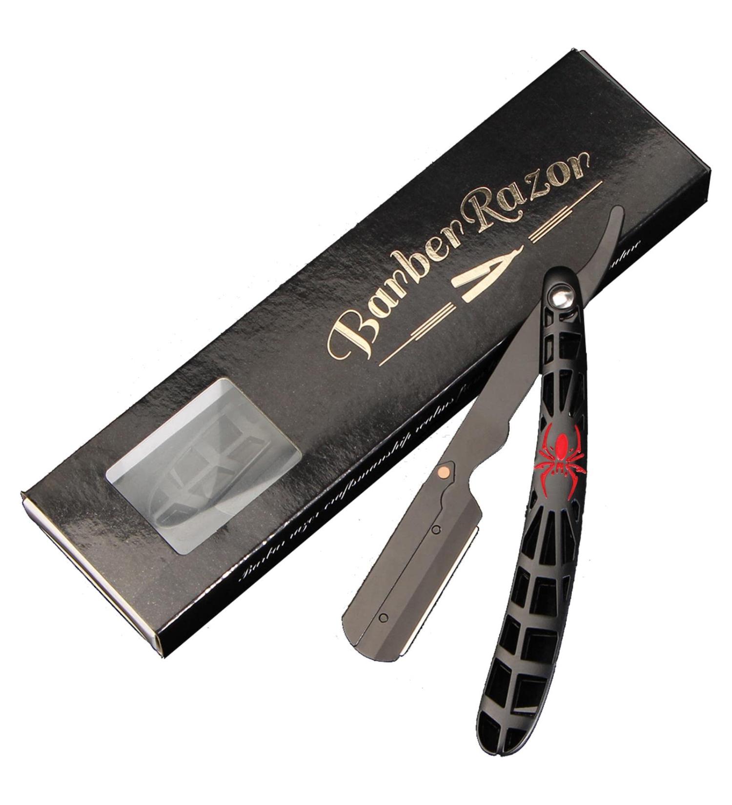 Fowybe Rust-Resistant Hairdresser Razor for Men | Ultimate Intimate Shaving Experience at Home & Salon - Stylish Red Design - Buy Online on GoSupps.com