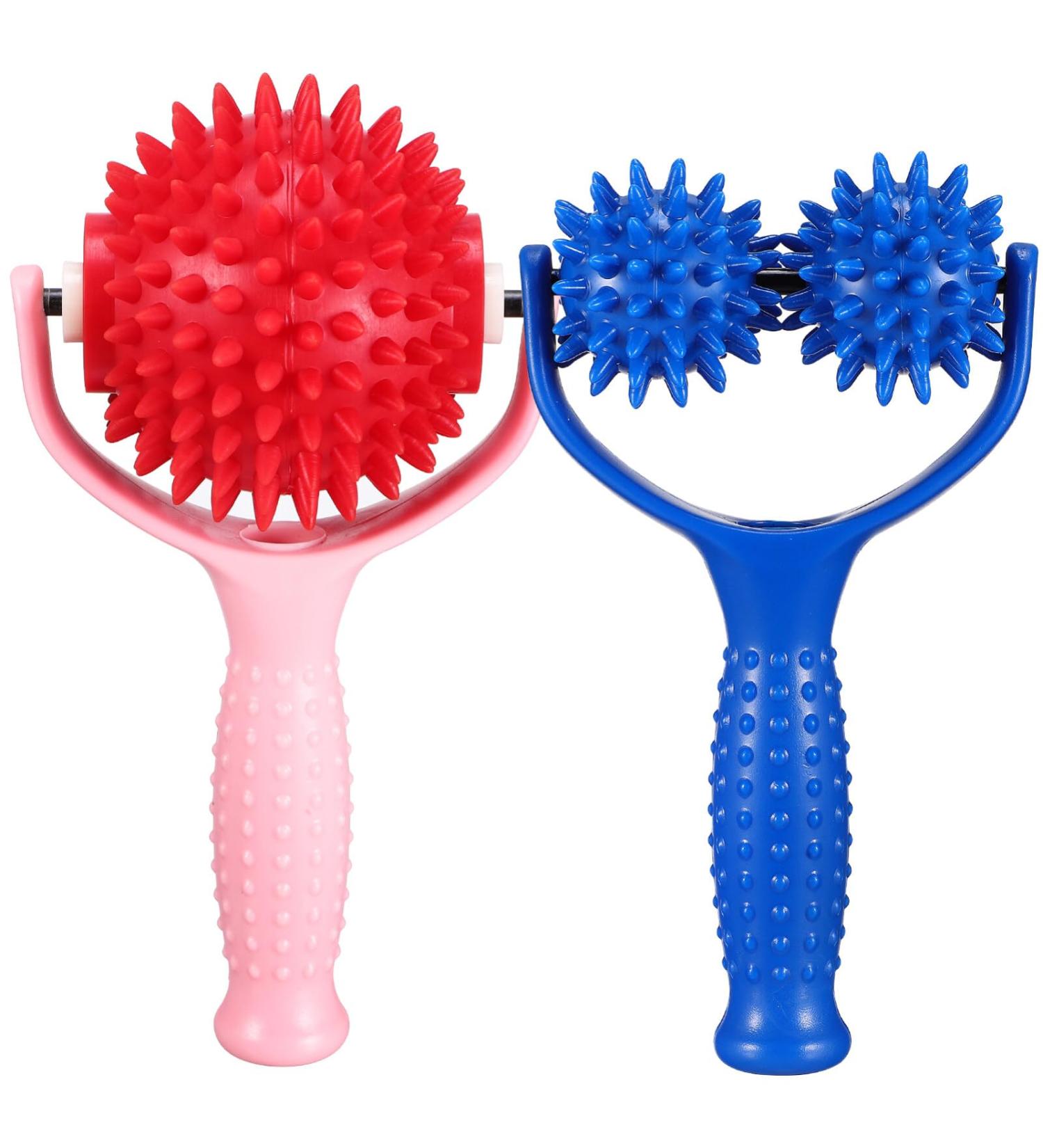 Healvian 2-Piece Massage Roller Set | Muscle Relaxation Device for Back Legs Feet & Hands - Relieve Muscle Pain Effectively - Buy Online on GoSupps.com