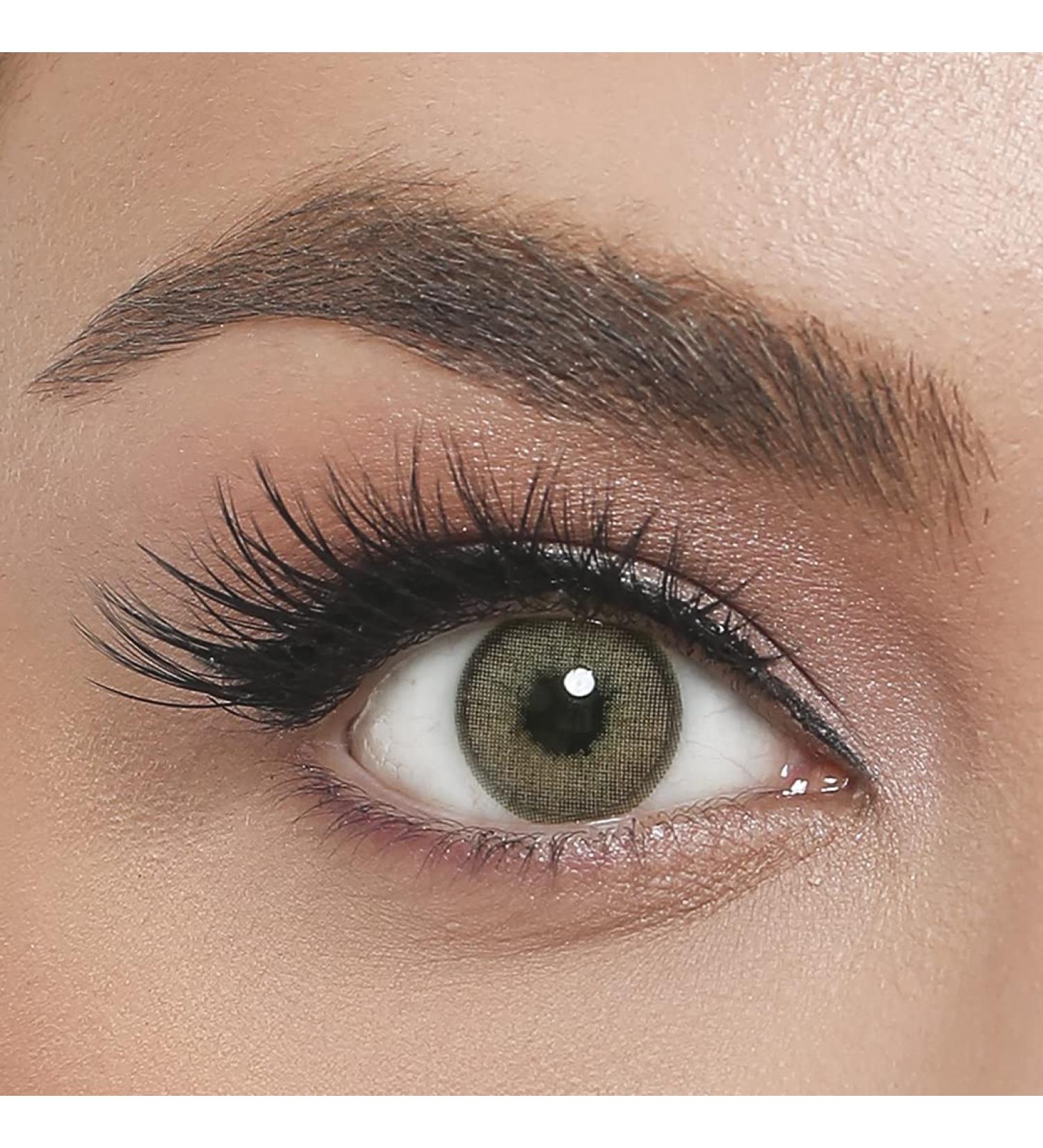 El Amore Pine Hazel Colored Contact Lenses - Retro Series | Strongly Covering Monthly Lenses for Dark Eyes | 6 Months Use | Bright Hazelnut Brown Green - 1 Pair - Buy Online on GoSupps.com