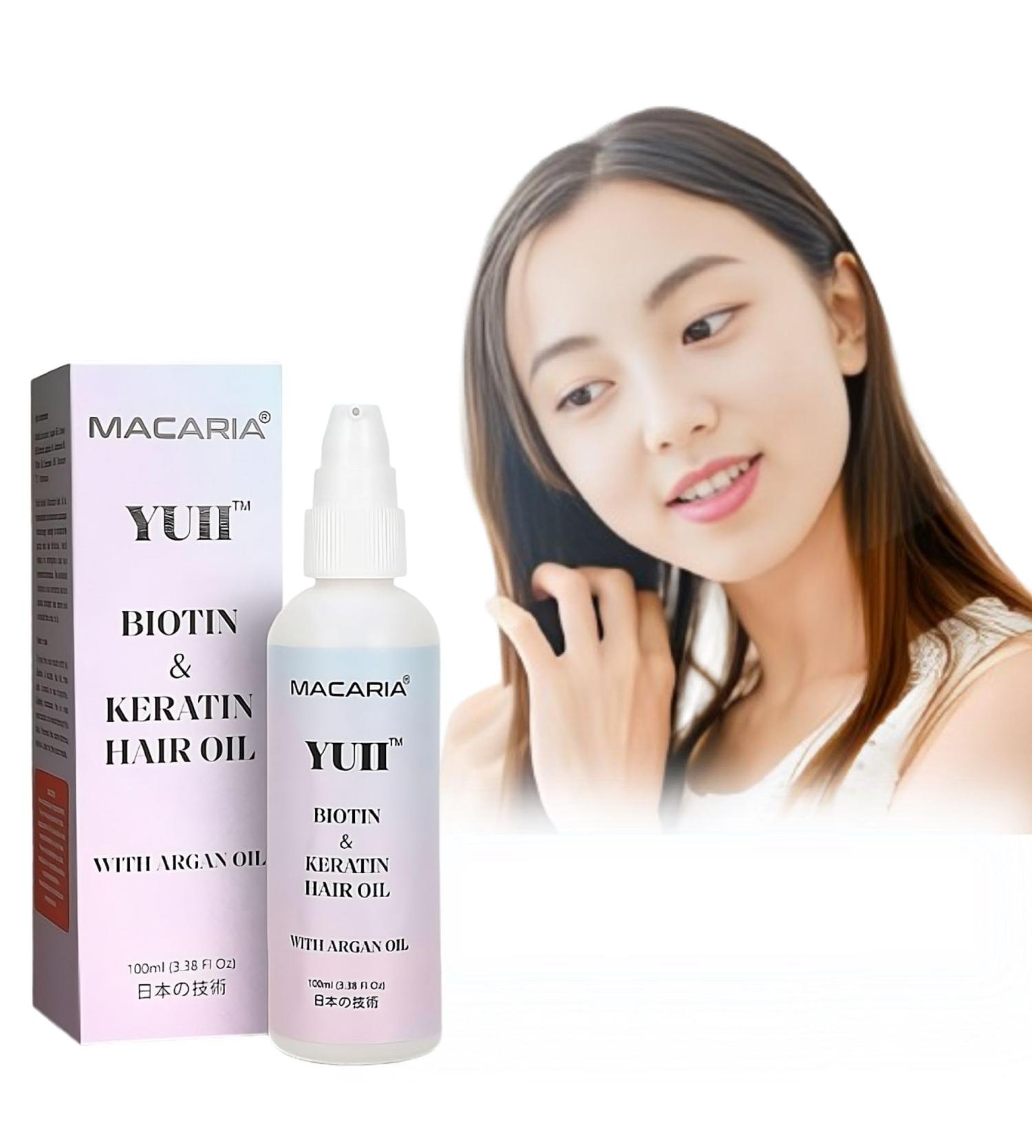 Macaria Herbal Pvt ltd YUII Biotin Hair Oil For Strengthening Hair & Oil With Argan Oil - Buy Online on GoSupps.com