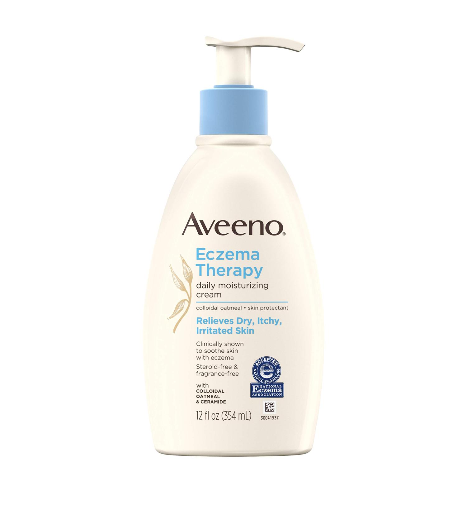 Aveeno Eczema Therapy Daily Moisturizing Cream - Colloidal Oatmeal Lotion for Sensitive Skin, 12 fl. oz - Buy Online on GoSupps.com