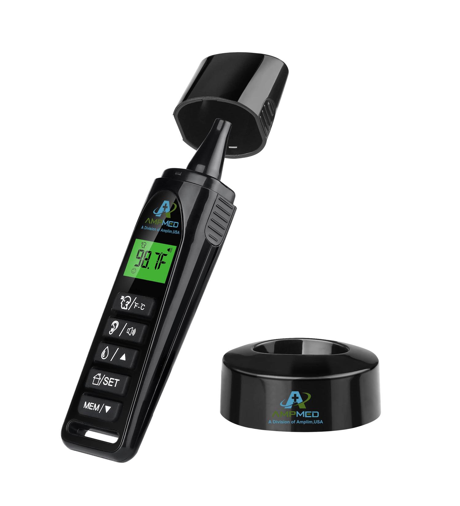 Amplim No Touch Professional Ear and Forehead Thermometer | Non-Contact Medical Grade Digital Baby Thermometer - Touchless Temporal Thermometer for Kids, Adults, Infants, Toddlers - FSA HSA Eligible - Buy Online on GoSupps.com