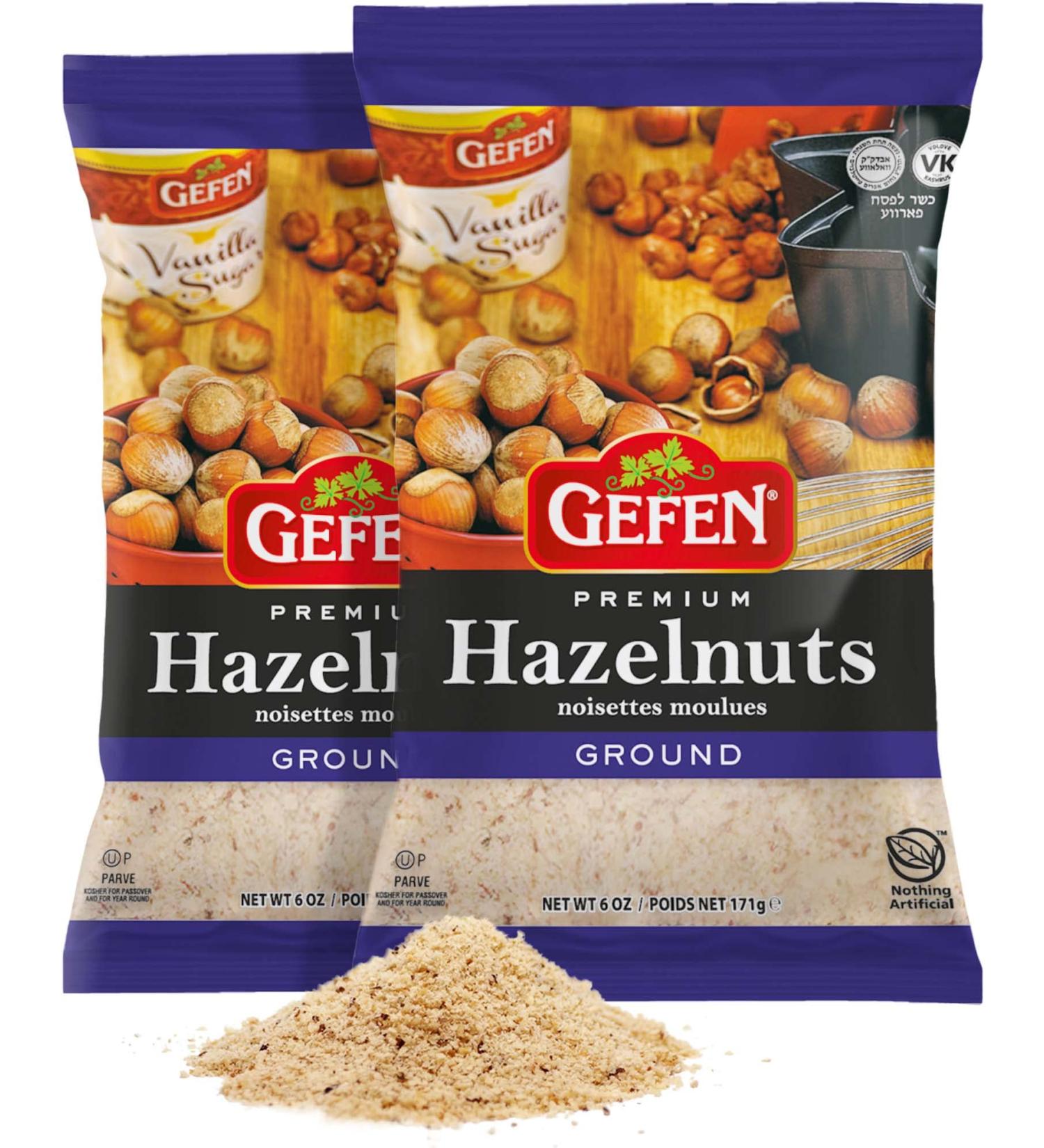 Gefen Premium Ground Hazelnuts 6oz (2 Pack) - Gluten Free & Kosher for Passover - Buy Online on GoSupps.com