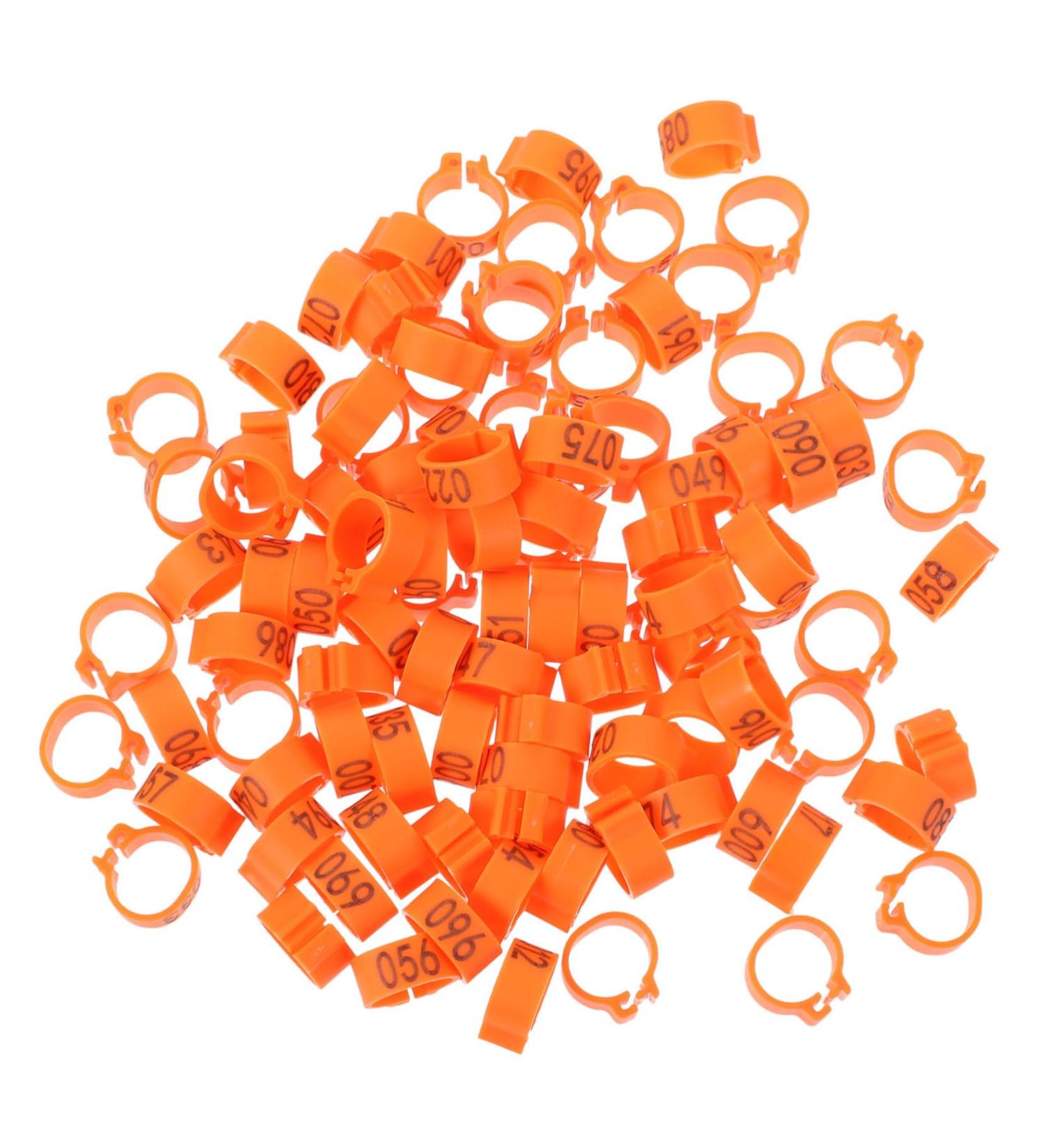 100 pcs Xuan Feet Charms Colorful Hen Leg Drumstick Number Products Stuff Identification Pigeons 1.3X1.3CM Orange - Buy Online on GoSupps.com