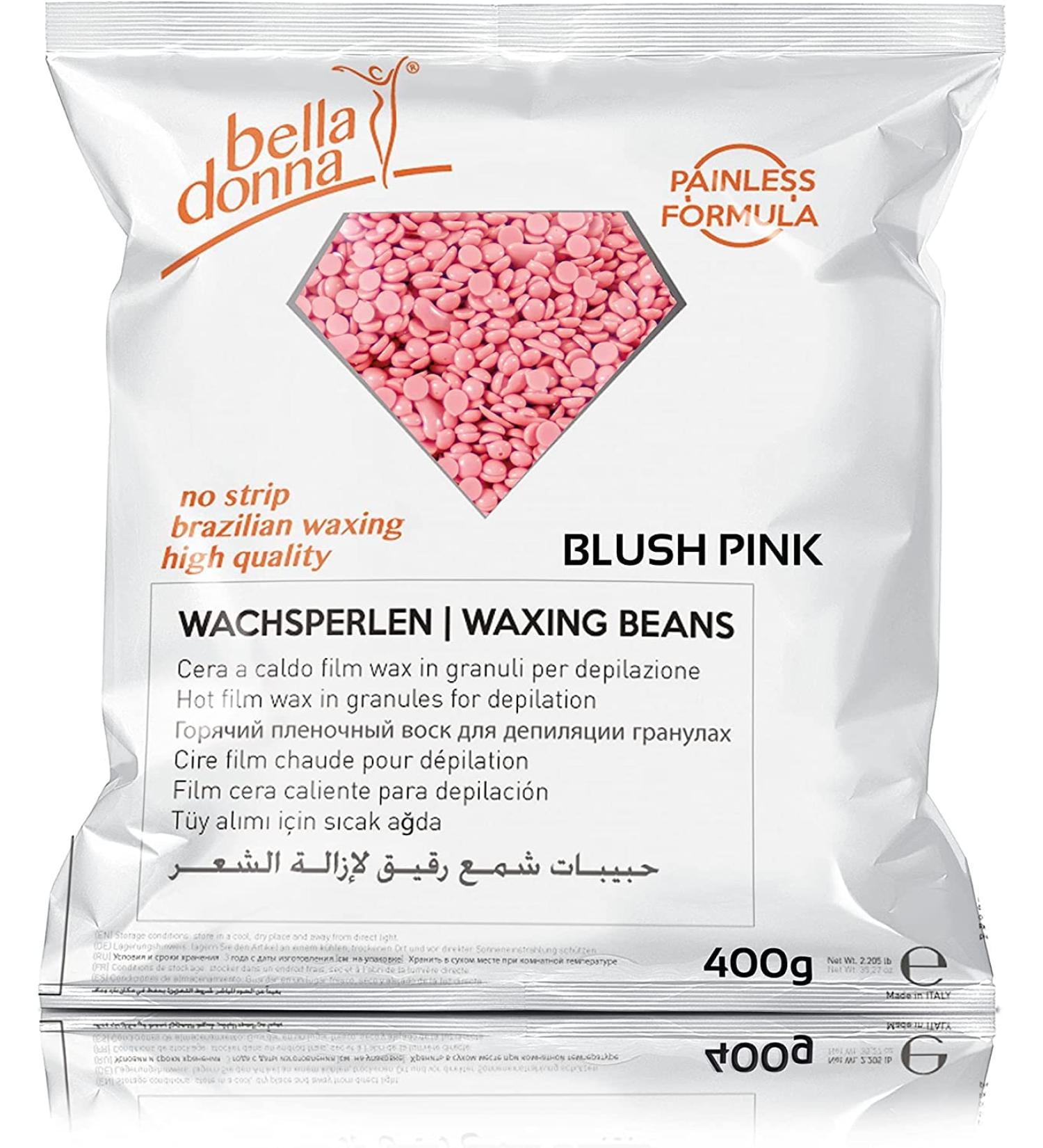 Bella Donna Blush Pink Wax Pearls 400g - Stripless & Painless Hair Removal Beads - Buy Online on GoSupps.com