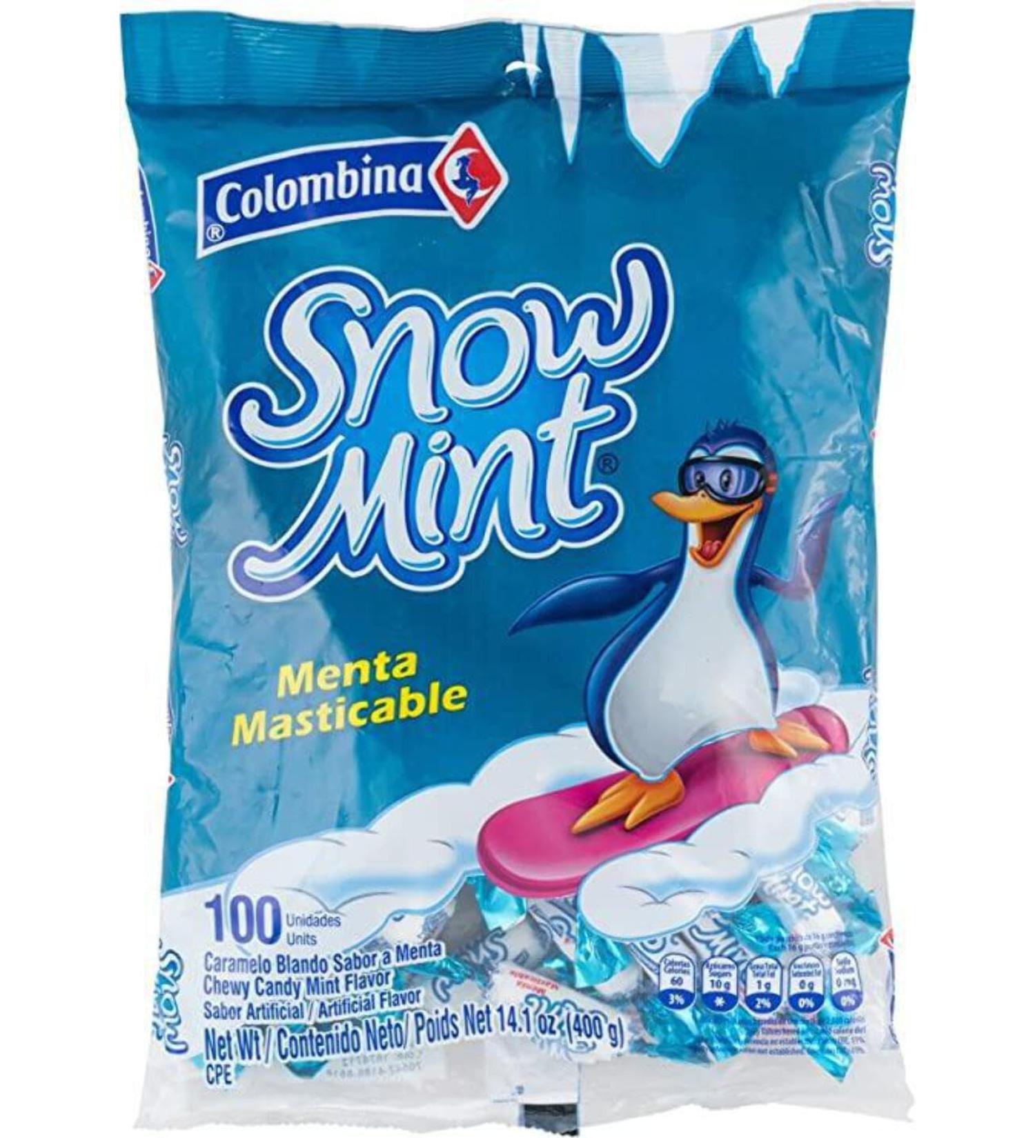 MASColombina Snow Mints 100 Units Box of 1-Fd