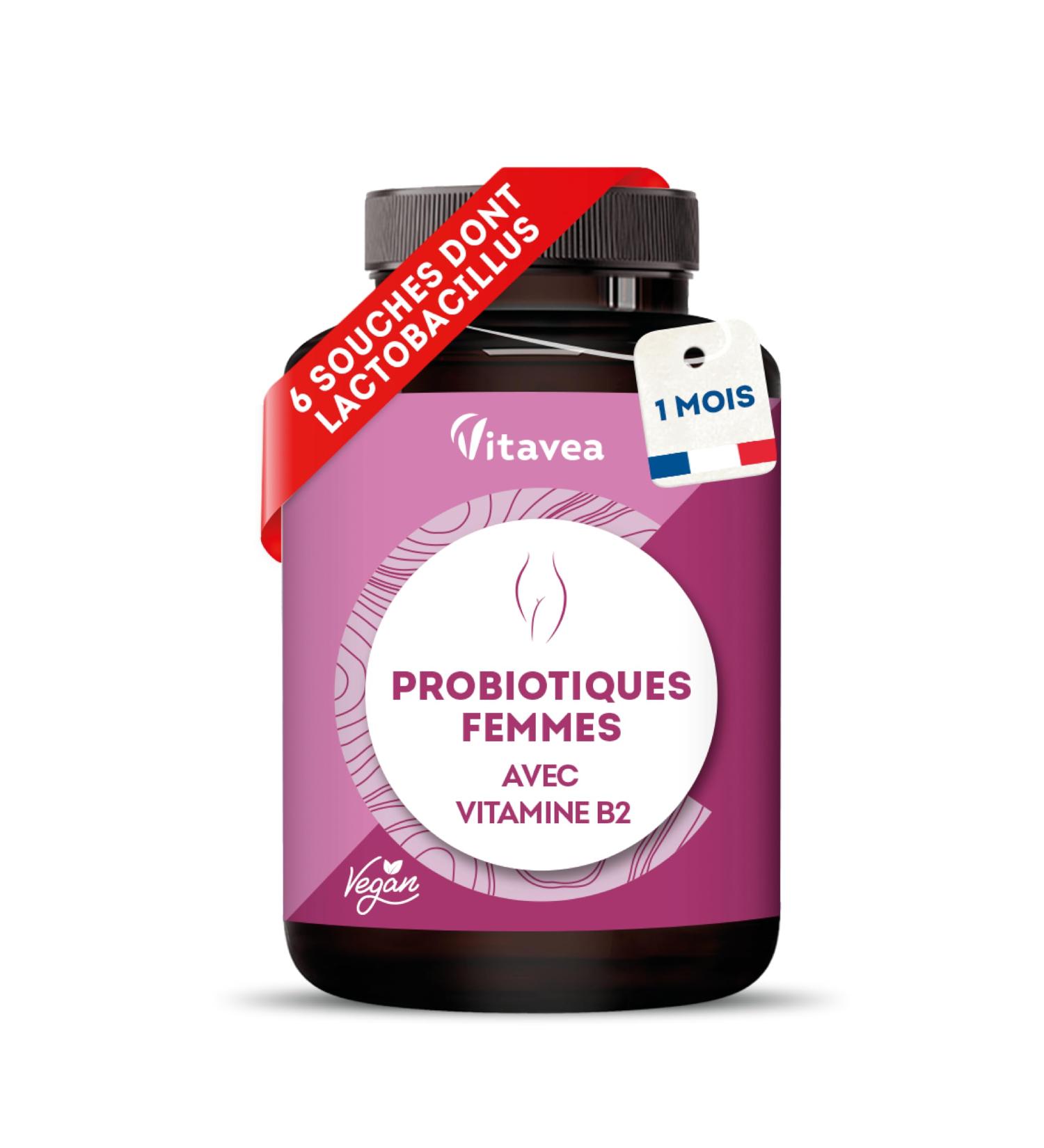 Probiotiques Flore Intime - 20 Milliards UFC - 1 mois - 6 Souches Dont Lactobacillus Gasseri & Crispatus - Vitamine B2 pour Muqueuses Saines - 60 G lules - Fabriqu en France - Buy Online on GoSupps.com