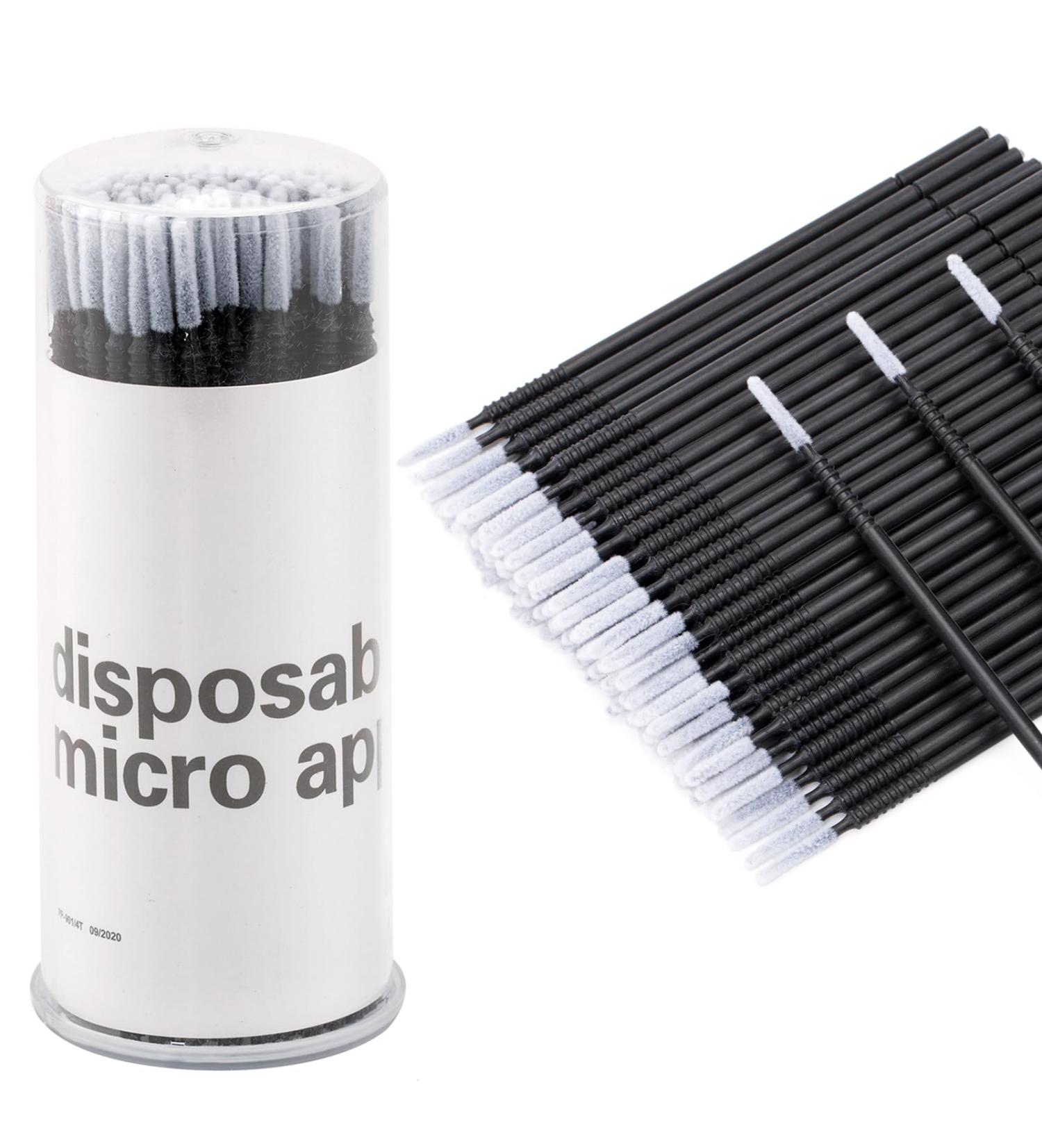 G2PLUS 200PCS Black Micro Applicator Brushes - Disposable Microfibre Swabs for Lash Lift, Extensions & Crafting - Buy Online on GoSupps.com
