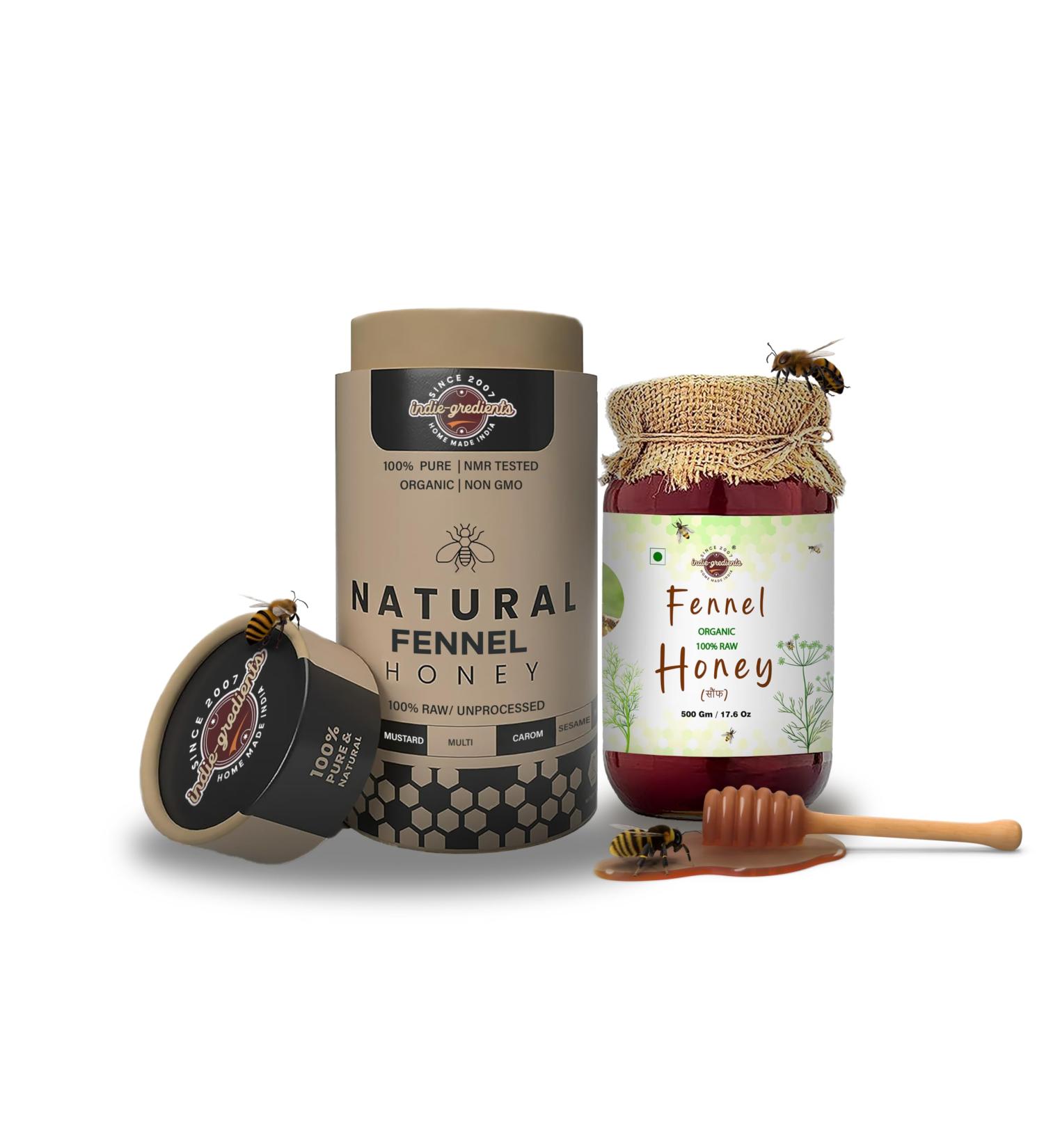 100% Raw Organic Unprocessed NMR Certified Premium Superfood for Nourishing Wellness Raw Non-GMO Honey (Fennel 500ml) Fennel 1 count (Pack of 1) - Buy Online on GoSupps.com