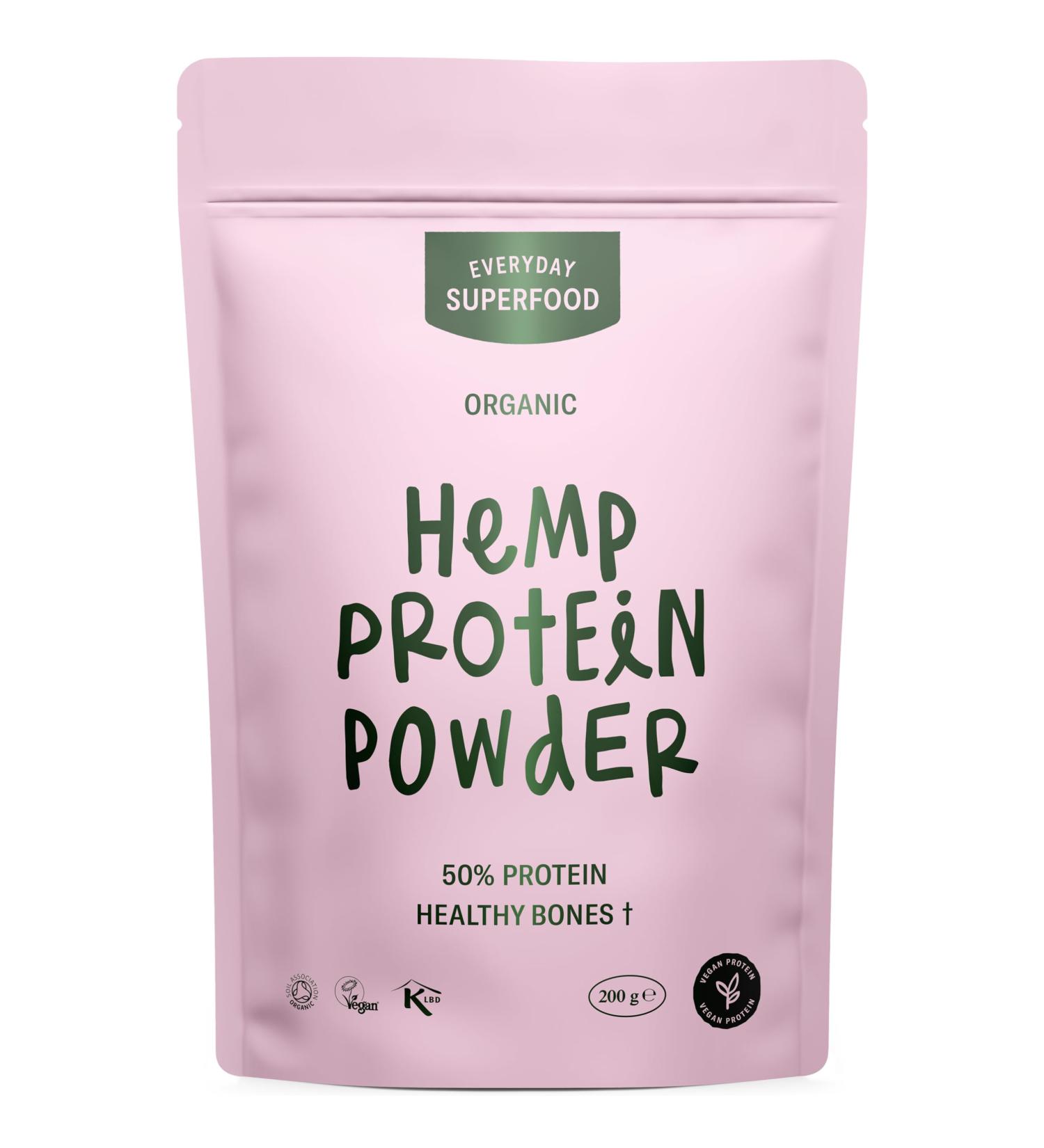 Certified Organic Hemp Isolate Protein Powder 200g - Cold Pressed Hemp Seeds, Keto Ingredient - Vegan & Kosher - Pack of 1 - Buy Online on GoSupps.com