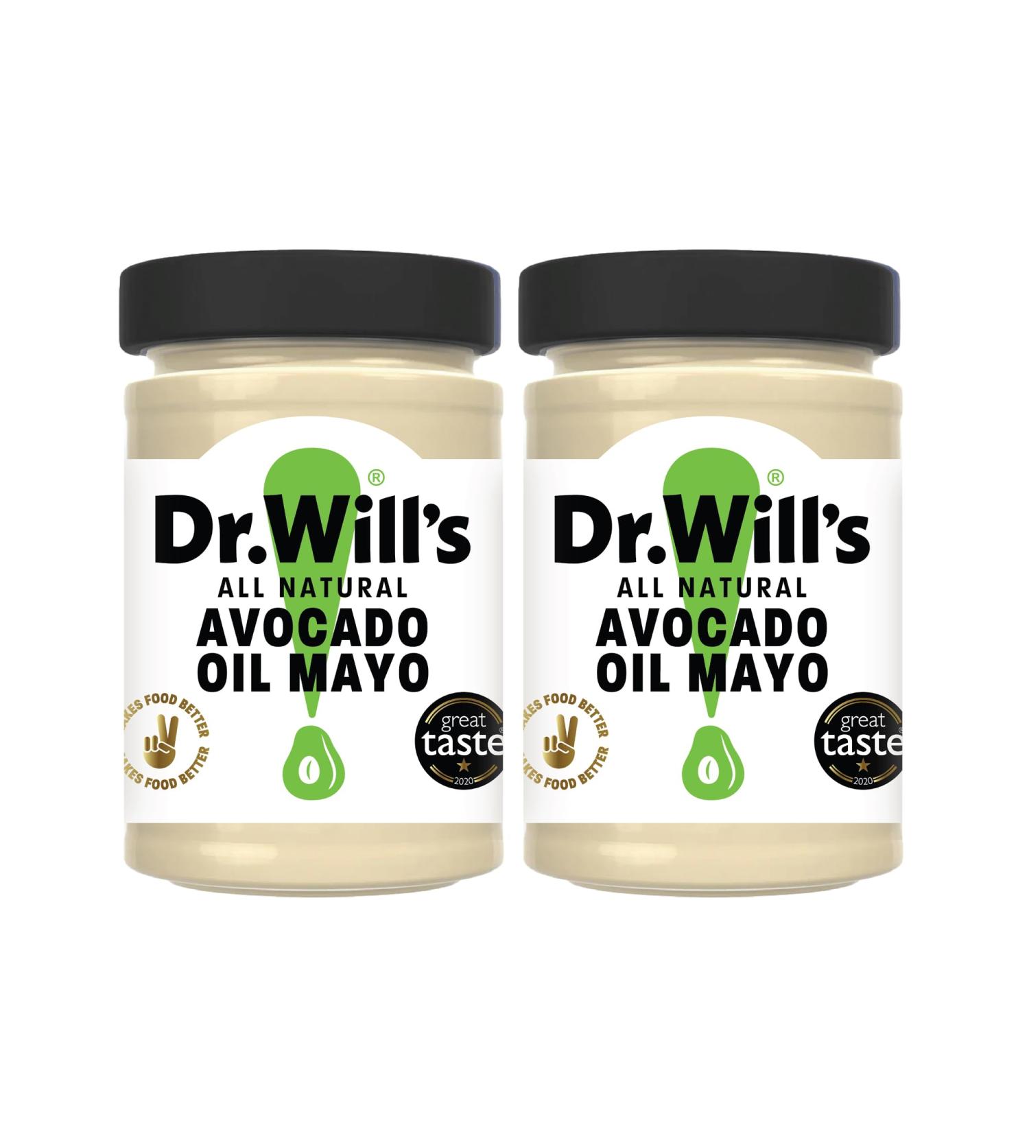  Dr Will's Dr Will's Natural Avocado Mayonnaise - Ideal for Keto & Paleo Diets - Sugar Gluten Free & Dairy Free - 2 x 175g Jars - Buy Online on GoSupps.com