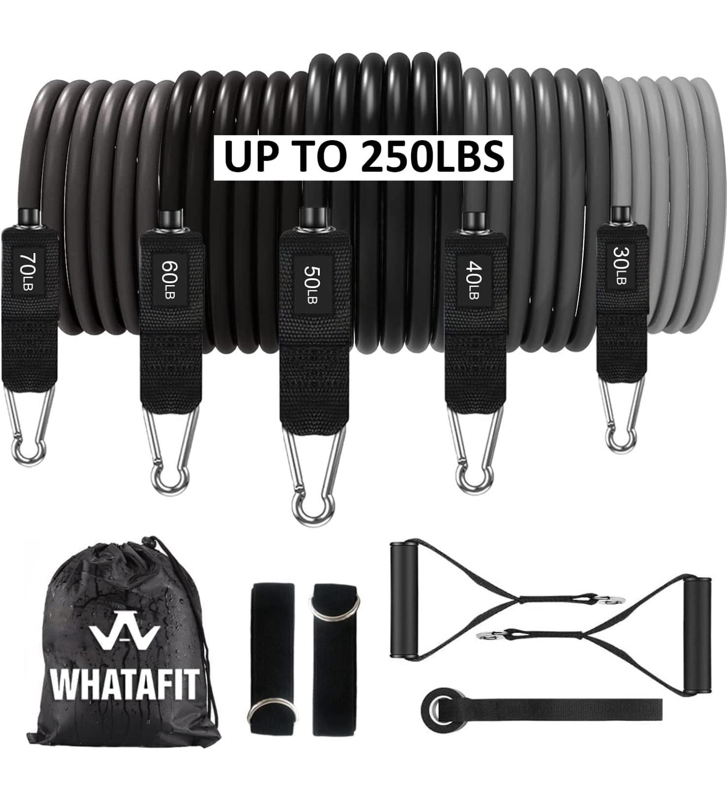 Resistance Bands Exercise Bands Resistance Bands for Working Out Work Out Bands with Handles for Men and Women Fitness Strength Training Home Gym Equipment (Dark Gray) - Buy Online on GoSupps.com