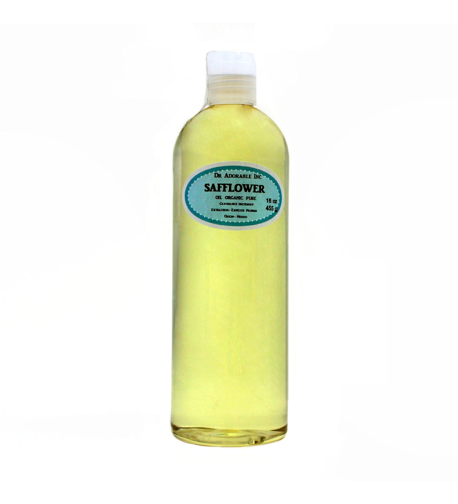 Safflower Oil High Oleic Organic - 100% Pure 16 oz / 1 Pint - Cold Pressed, Non-GMO, for Cooking & Skincare - Buy Online on GoSupps.com