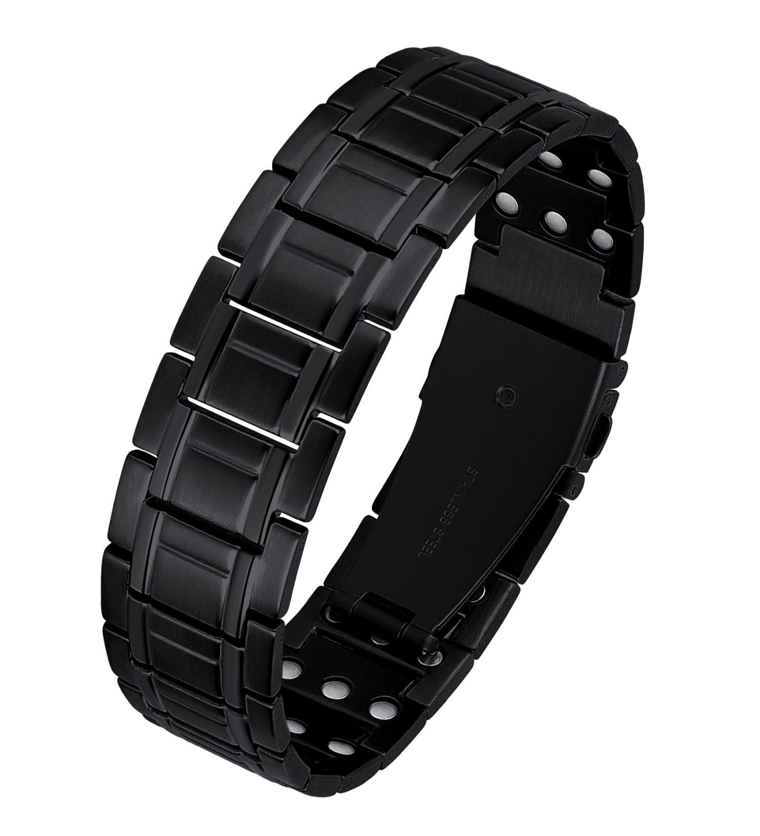 Buy Jeracol Men's Titanium Steel Magnetic Bracelet - 3500 Gauss Healing Bracelet with Adjustable Fit & Gift Box - Buy Online on GoSupps.com