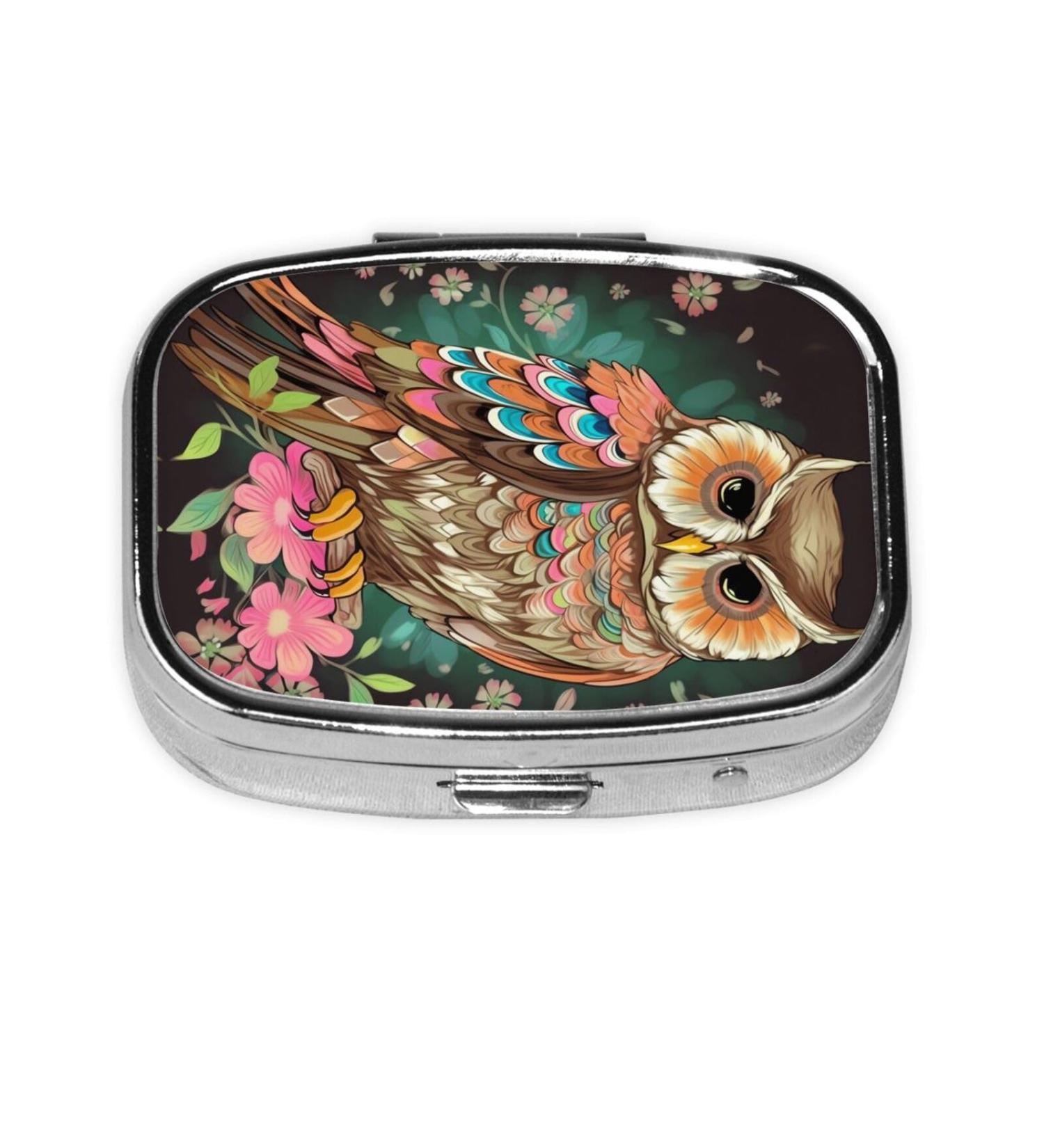 Anime Owl 2 Compartment Pill Case | Cute Portable Pill Box for Travel | Perfect Gift for Organizing Medications - Buy Online on GoSupps.com