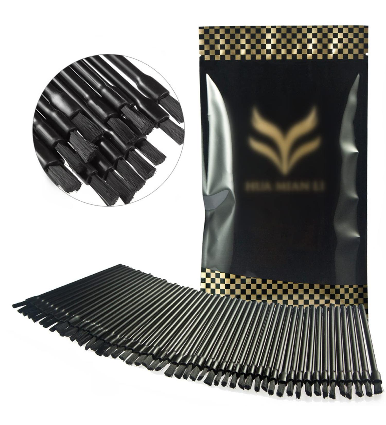 Pure Vie 100 Pieces Disposable Lip Brushes Lipstick Gloss Wands Applicator Makeup Tool Kits Black - Buy Online on GoSupps.com
