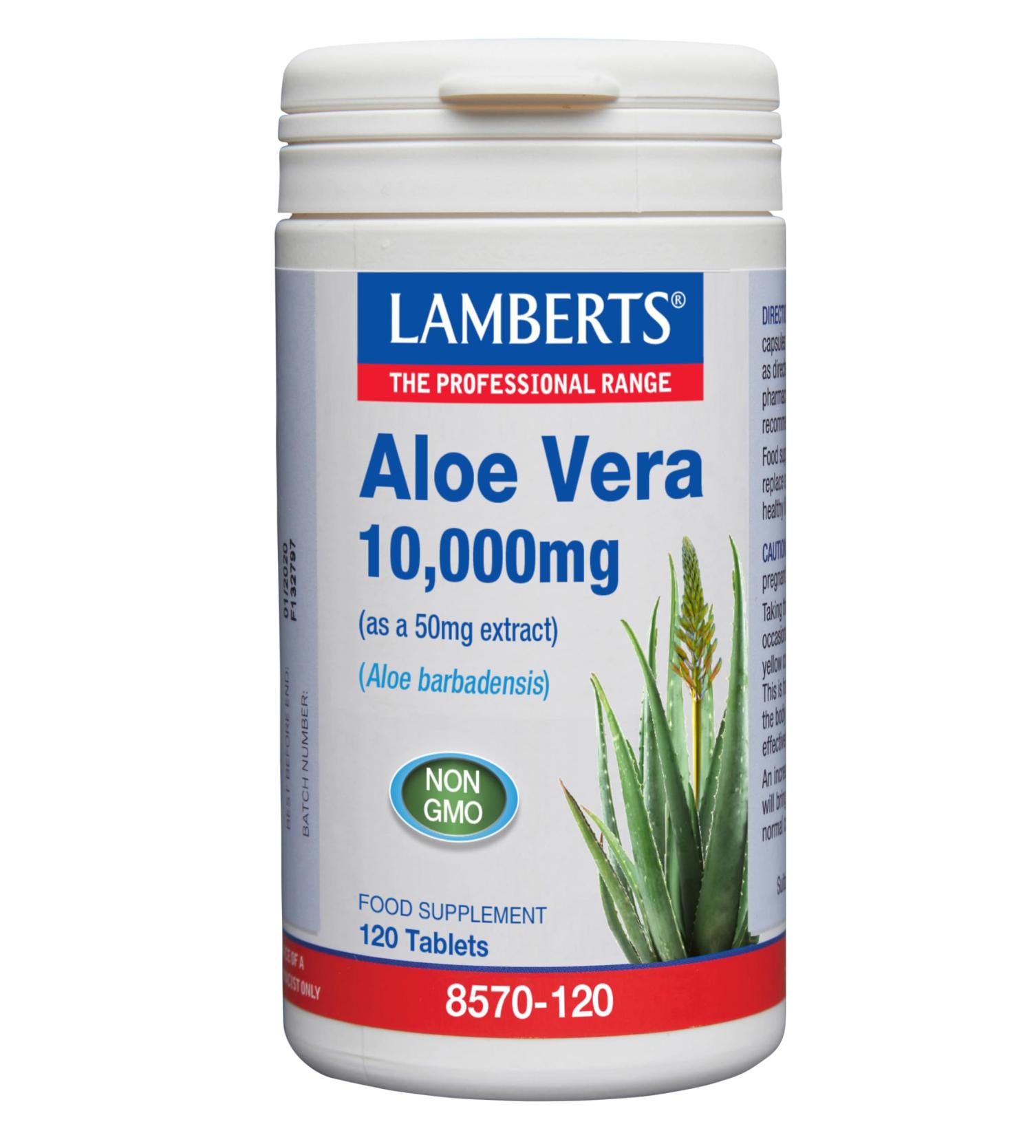  Lamberts Lamberts Aloe Vera 10000mg - 120 Tablets - Buy Online on GoSupps.com