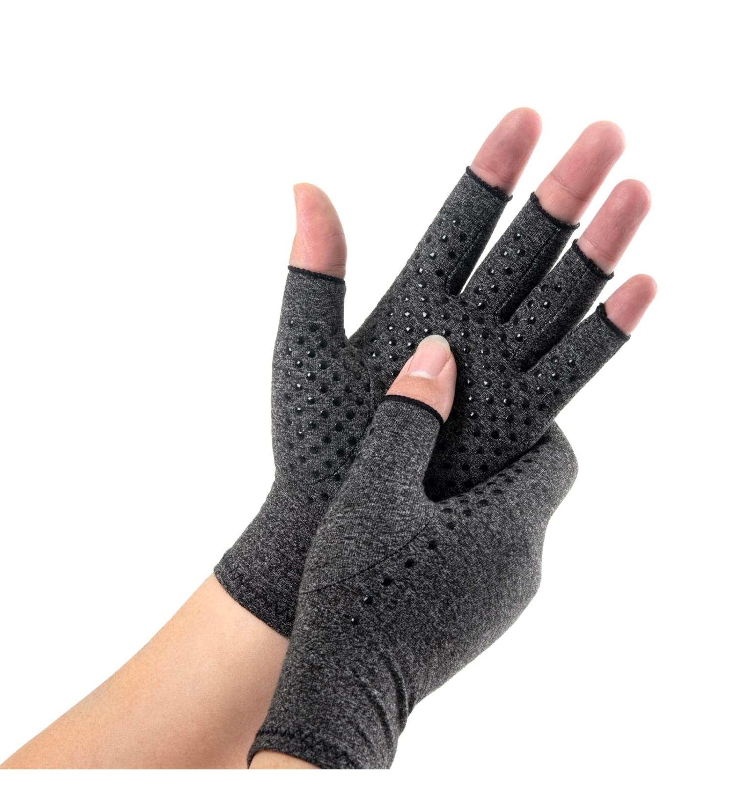 Optimized Arthritis Compression Gloves for Men & Women - Anti-Slip Breathable Fingerless Design for Rheumatoid Pain Relief - Small Size One Pair - Buy Online on GoSupps.com