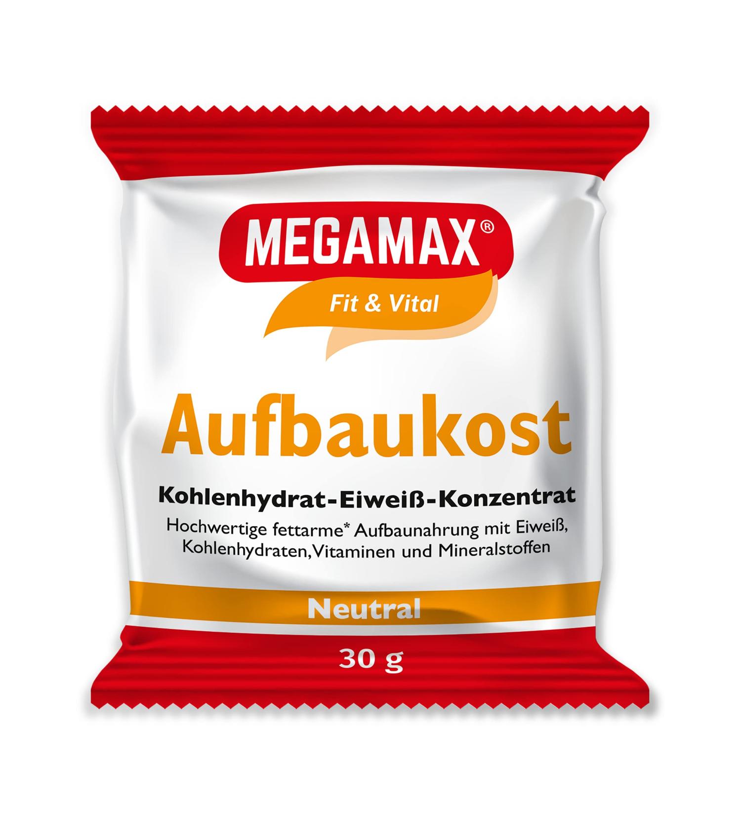 Megamax Build-Up Food Neutral 30g - Protein Powder for Strength & Muscle Building | Low-Fat Carbohydrate Drink Ideal for Underweight - Buy Online on GoSupps.com