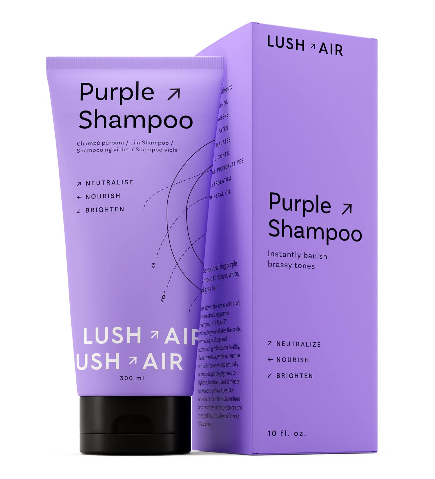 Purple Shampoo Toner for Blonde Hair - Neutralize Brassiness, Enhance Color, Nourish Scalp - Vegan & Sulfate Free - Buy Online on GoSupps.com