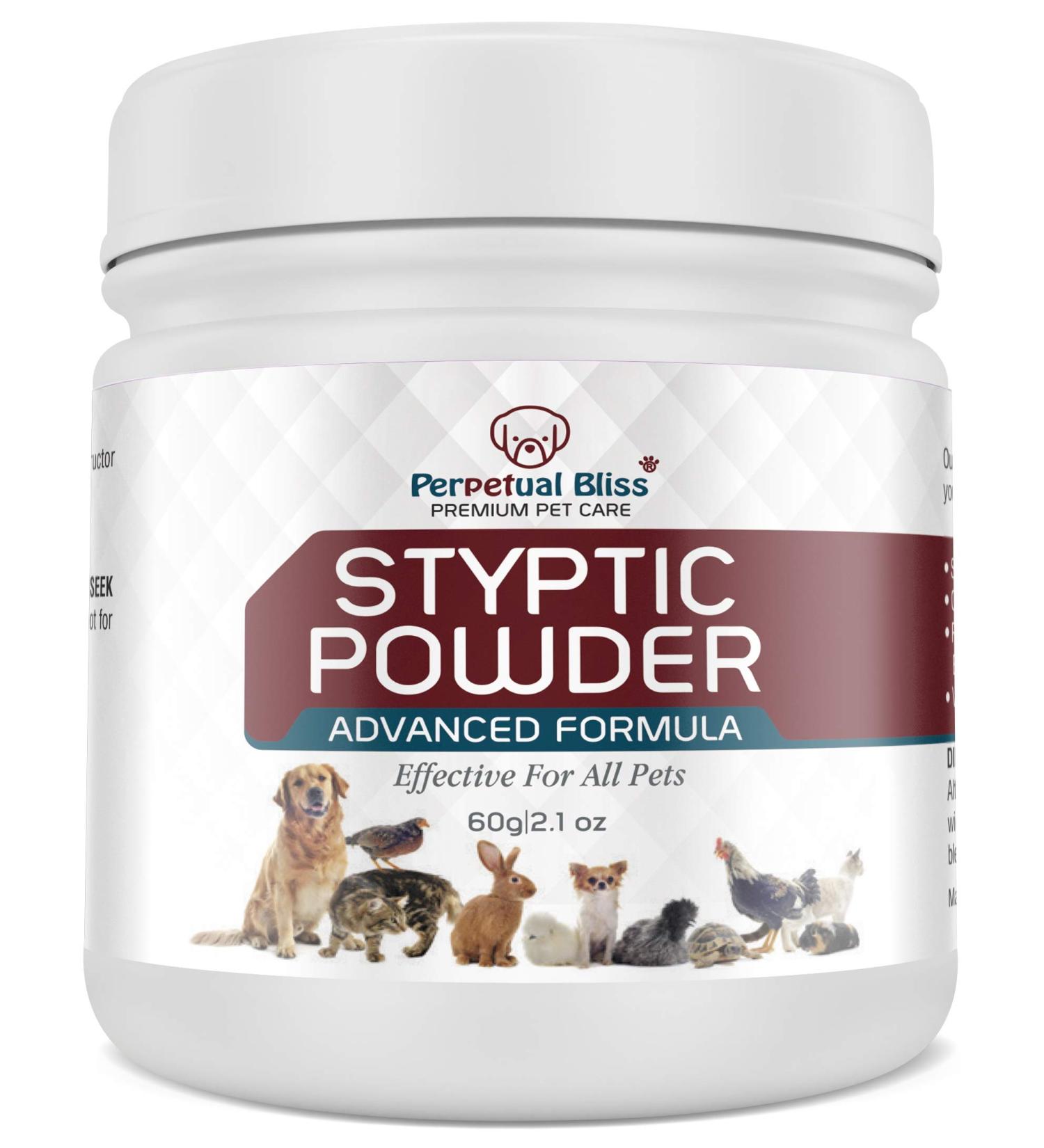 Perpetual Bliss Styptic Powder (60g) for Pets | Stops Bleeding from Nail Clipping & Grooming | Essential in Pet First Aid Kit - Buy Online on GoSupps.com