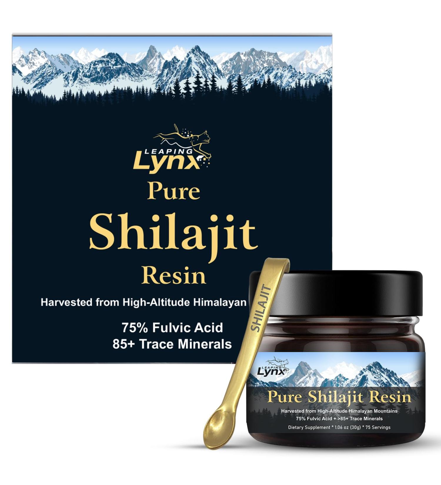Himalayan Shilajit Resin 1 000 mg Gold-Grade Organic Fulvic Acid & 85+ Trace Minerals | Alpine-Harvested Sun-Dried & Lab-Purified | Energy Vitality Immune & Cardiovascular Support | Non-GMO - Buy Online on GoSupps.com