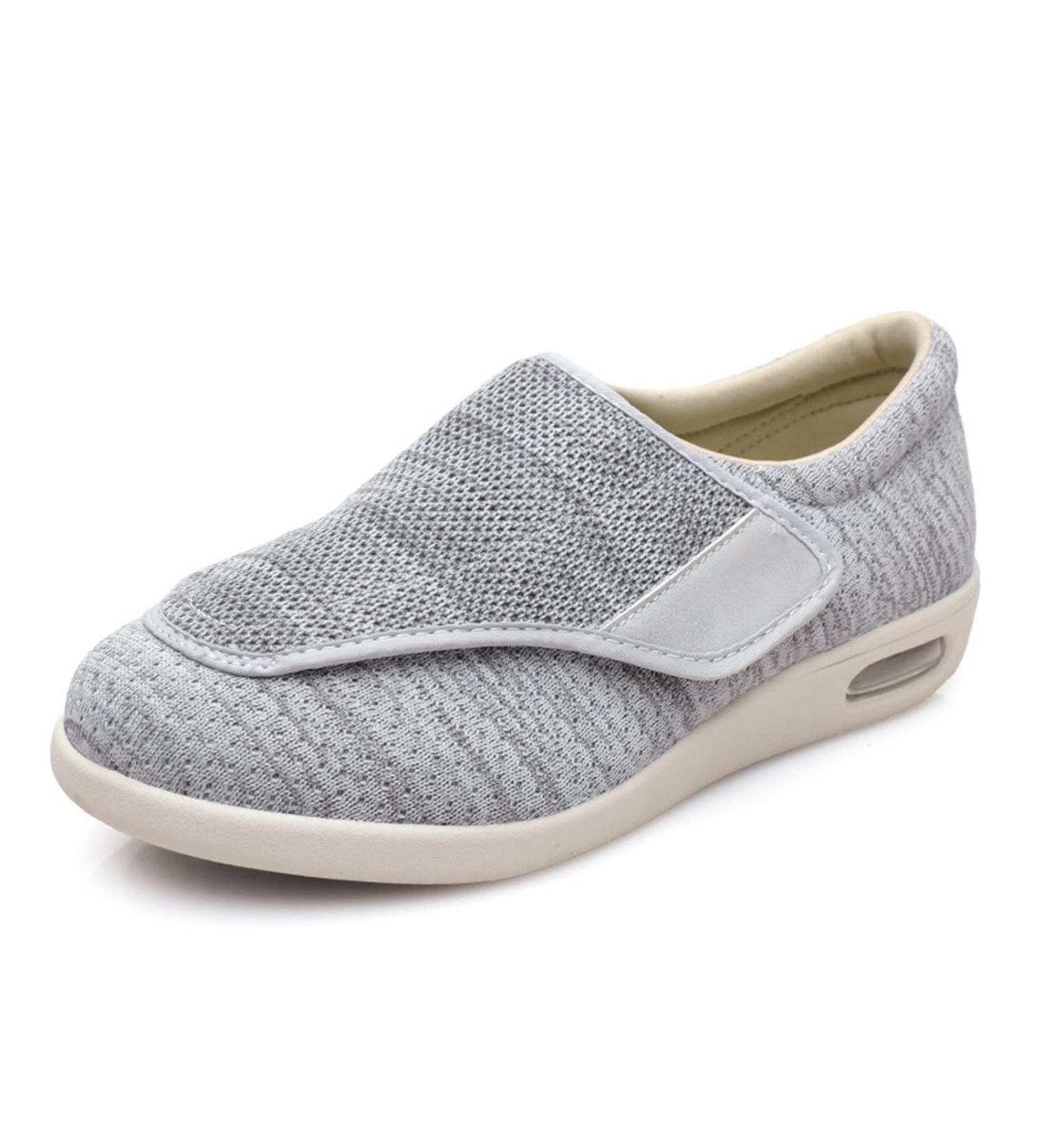 Yytcsjz Swollen Feet Diabetic Edema Boots - Wide Comfortable Shoe for Elderly Men with Arthritis, Fasciitis, and Post-Surgery Recovery (Light Grey, Foot Length 23.5cm) - Buy Online on GoSupps.com