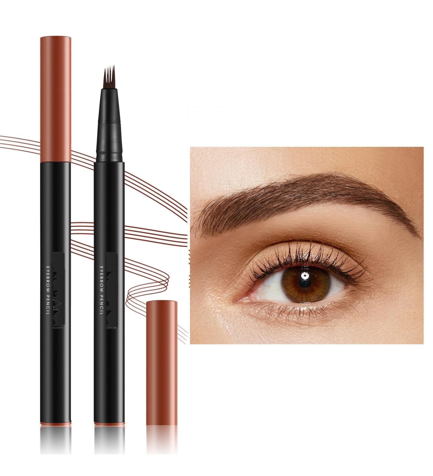 Magic 4-Tip Eyebrow Pencil 2024 New 3D Waterproof And Sweat-proof Microblading Eyebrow Pencil Contouring Pen With 4 Fork Long-Lasting Eyebrow Brush Microblade Eyebrow Pencil (Dark Brown) - Buy Online on GoSupps.com
