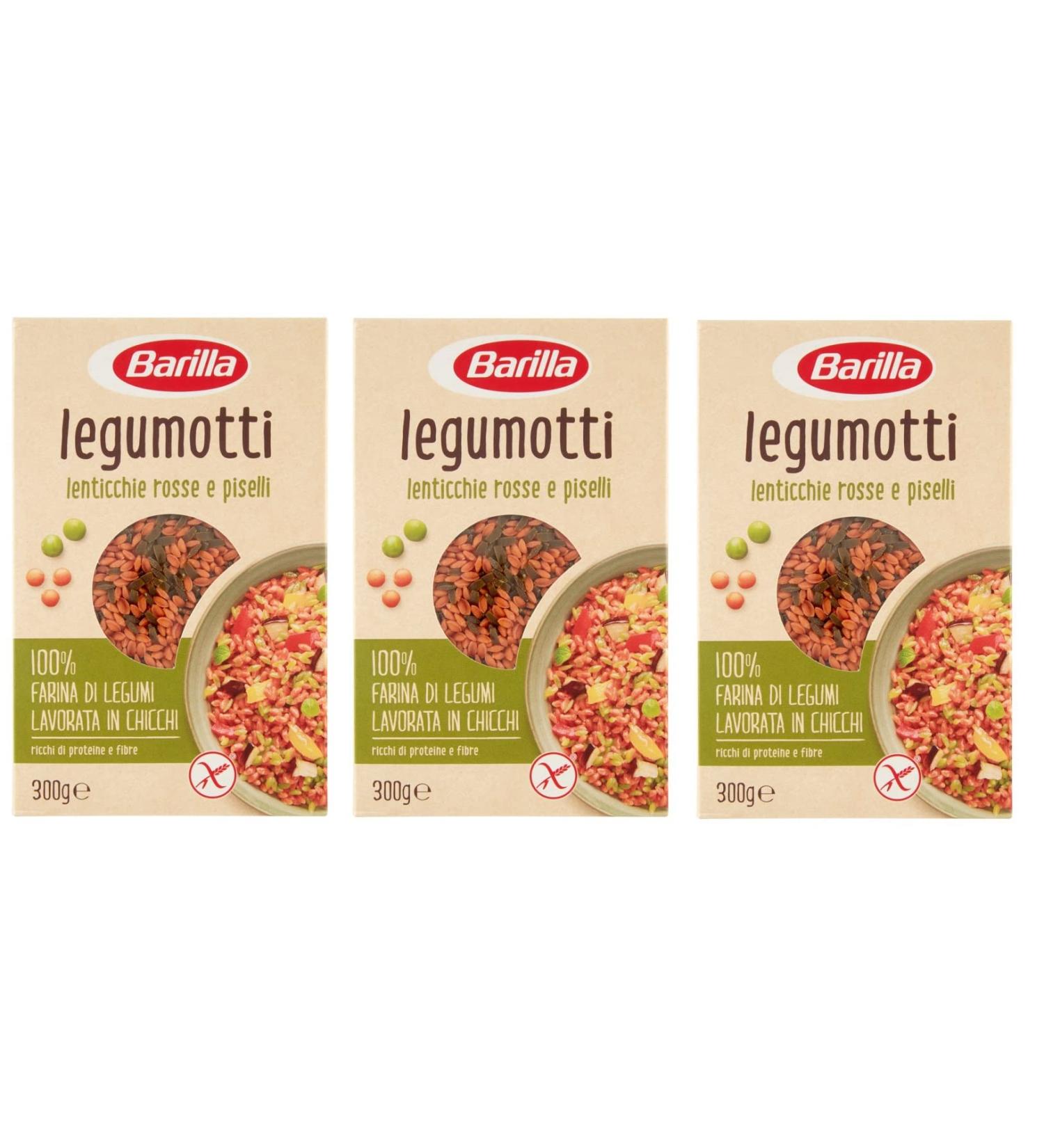  Barilla Barilla Legumotti Red Lentils and Peas Red Lentils and Polka Dots Rich in Protein and Fiber Gluten Free 300g - Buy Online on GoSupps.com