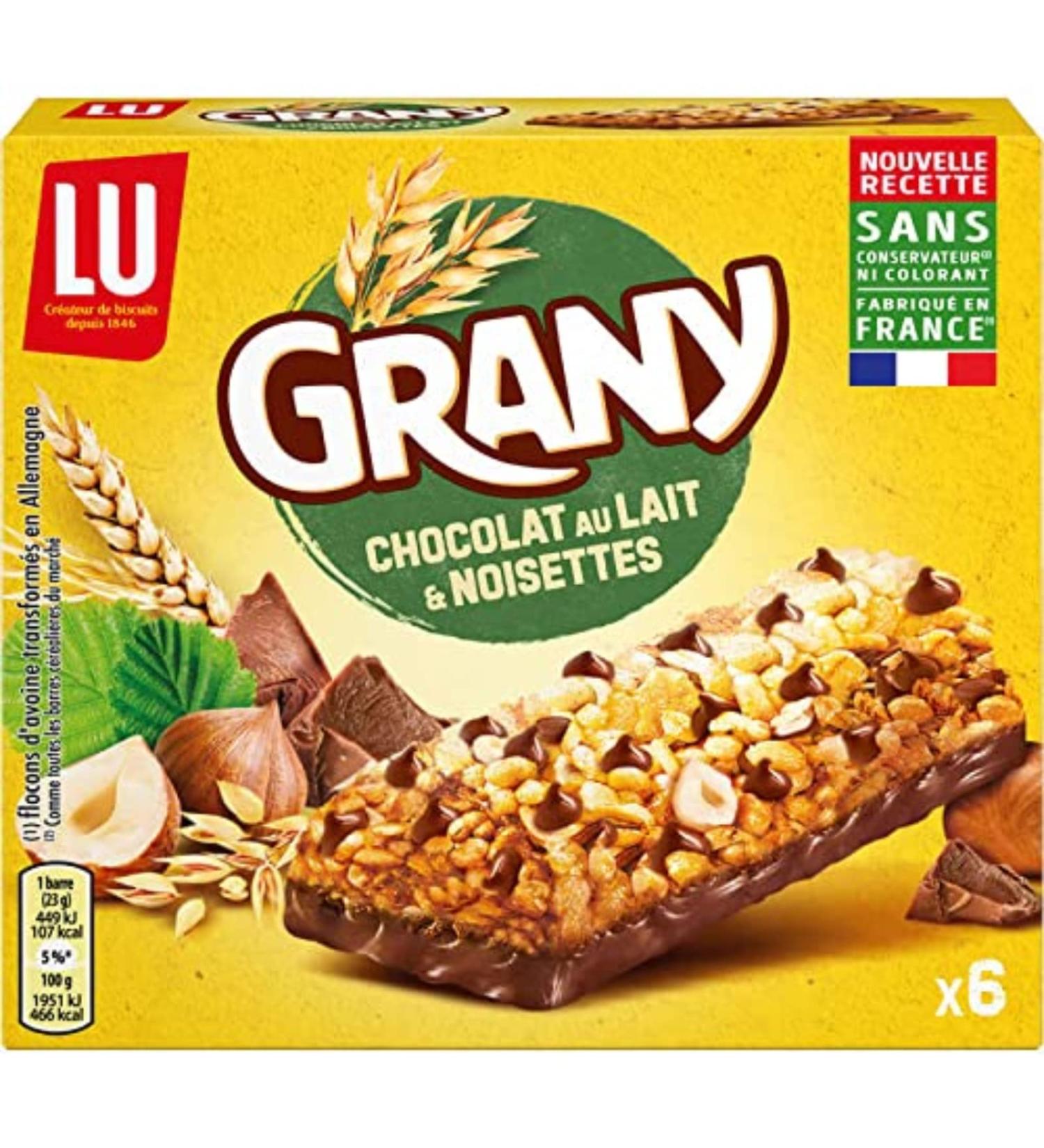 Grany Grany Milk Chocolate and Hazelnut Cereal Bars 6 x 23g