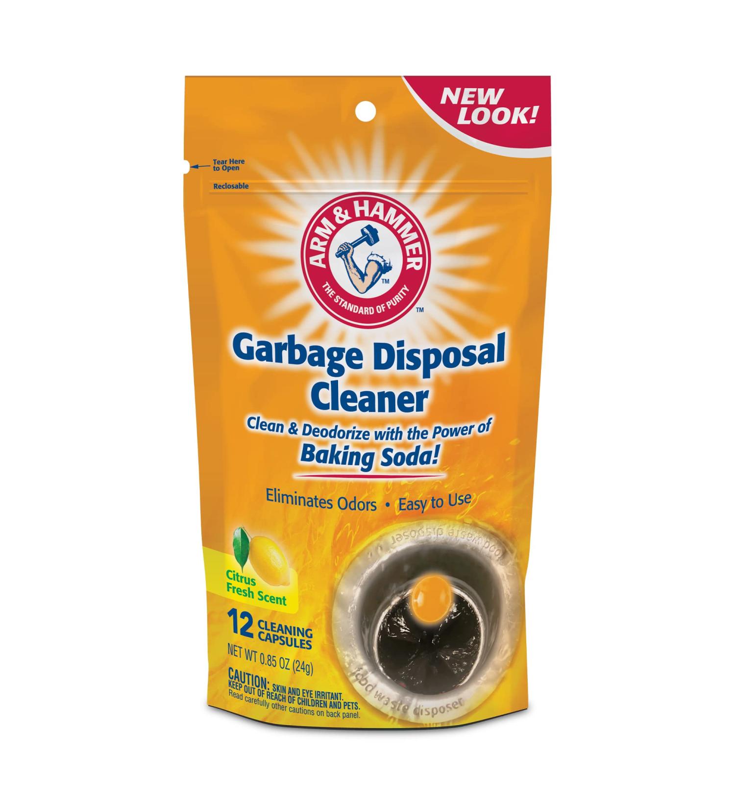 Arm & Hammer 12-Count Sink Garbage Disposal Cleaner Capsules - Citrus Scent with Baking Soda Power - Buy Online on GoSupps.com