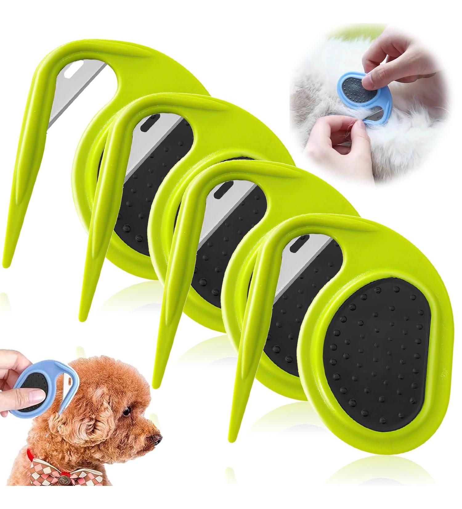 Yeahboom 4-Piece Pet Knotting Comb Set - De-Filtering Knife & Steel Blade for Cats & Dogs - Perfect for Removing Mats & Tangles - Buy Online on GoSupps.com