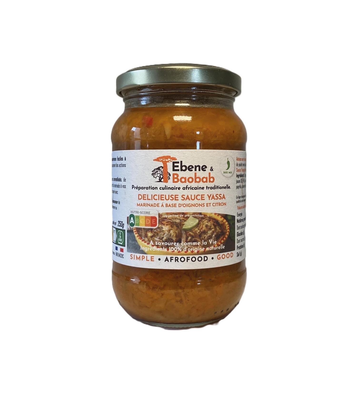  EBENE&BAOBAB Ebene&Baobab - Delicious sauce & marinade Yassa de Casamance for barbecue and starchy foods simmered onions lemon juice and condiments - up to 3 or 4 people 250 g jar net cooked in France - Buy Online on GoSupps.com