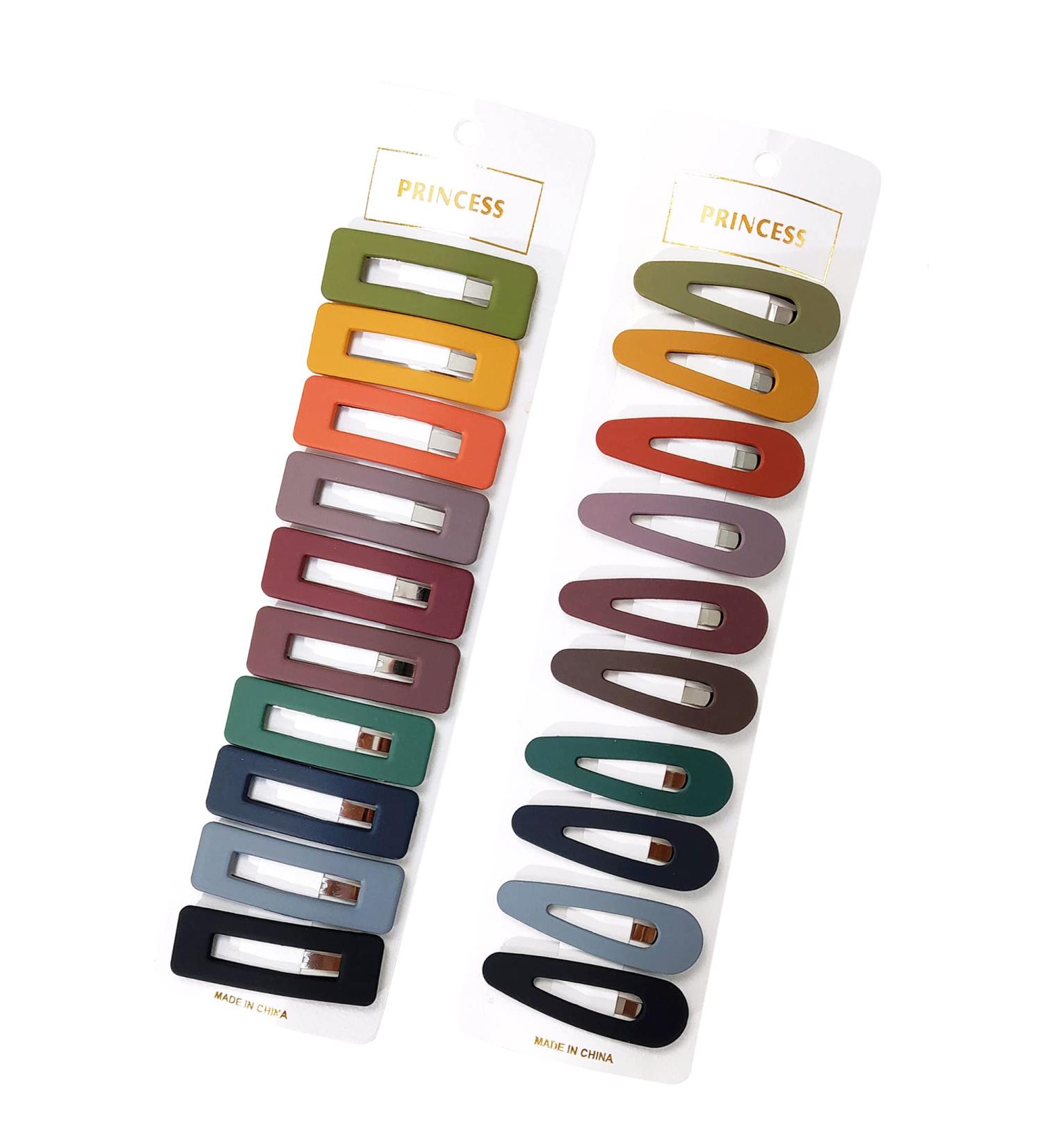 20Pcs Women Hair Clips - Matte Snap Barrettes for Girls & Women | No-Slip Solid Candy Color Hair Accessories - SnapClip20A - Buy Online on GoSupps.com
