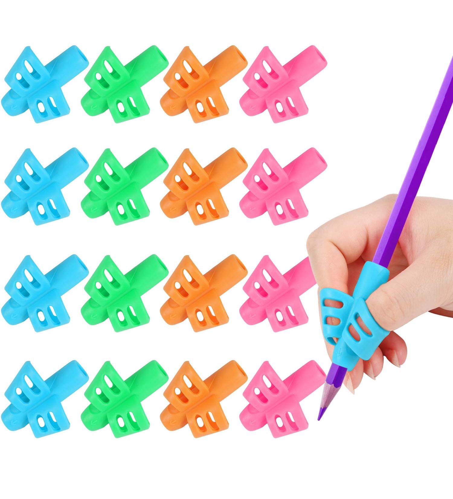 Sannix 16-Piece Ergonomic Pencil Handles for Children's Handwriting | Toddler Writing Tools | Perfect for Preschool & Kids - Buy Online on GoSupps.com
